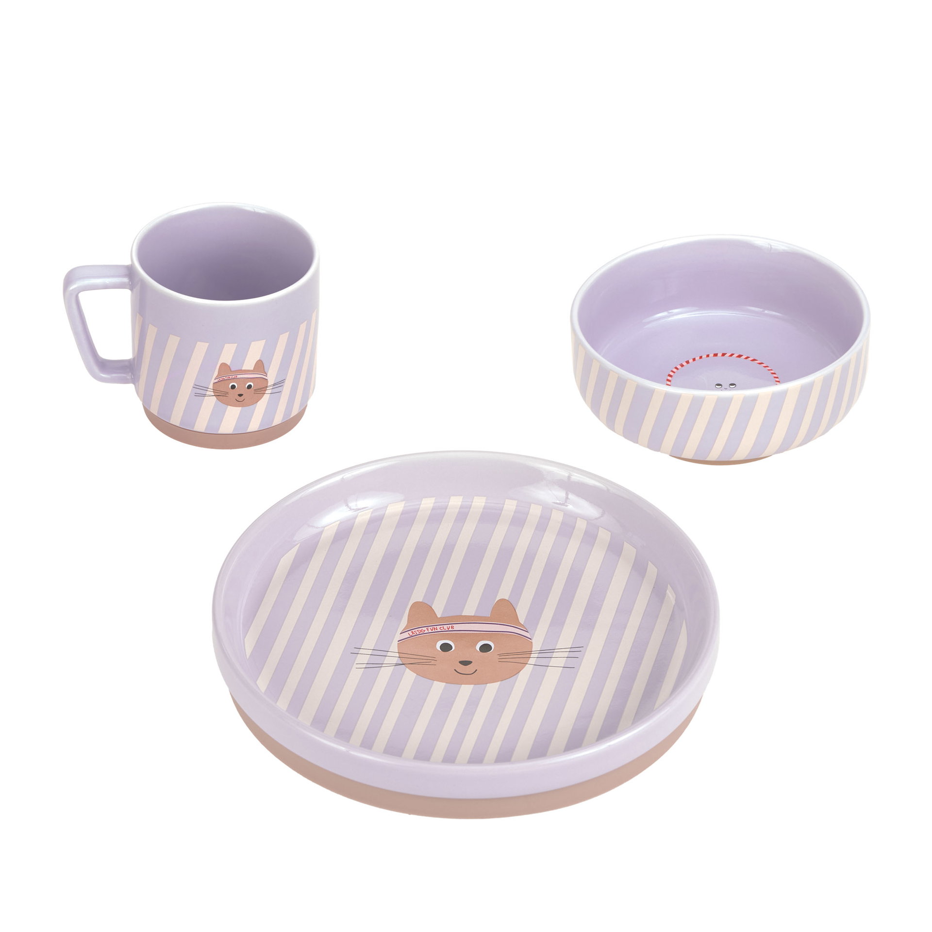 Bild 1 Dish Set Porcelain/Silicone Tiny Team Cat, Porzellan, Töpferei, Tasse, Schüssel, Mahlzeit