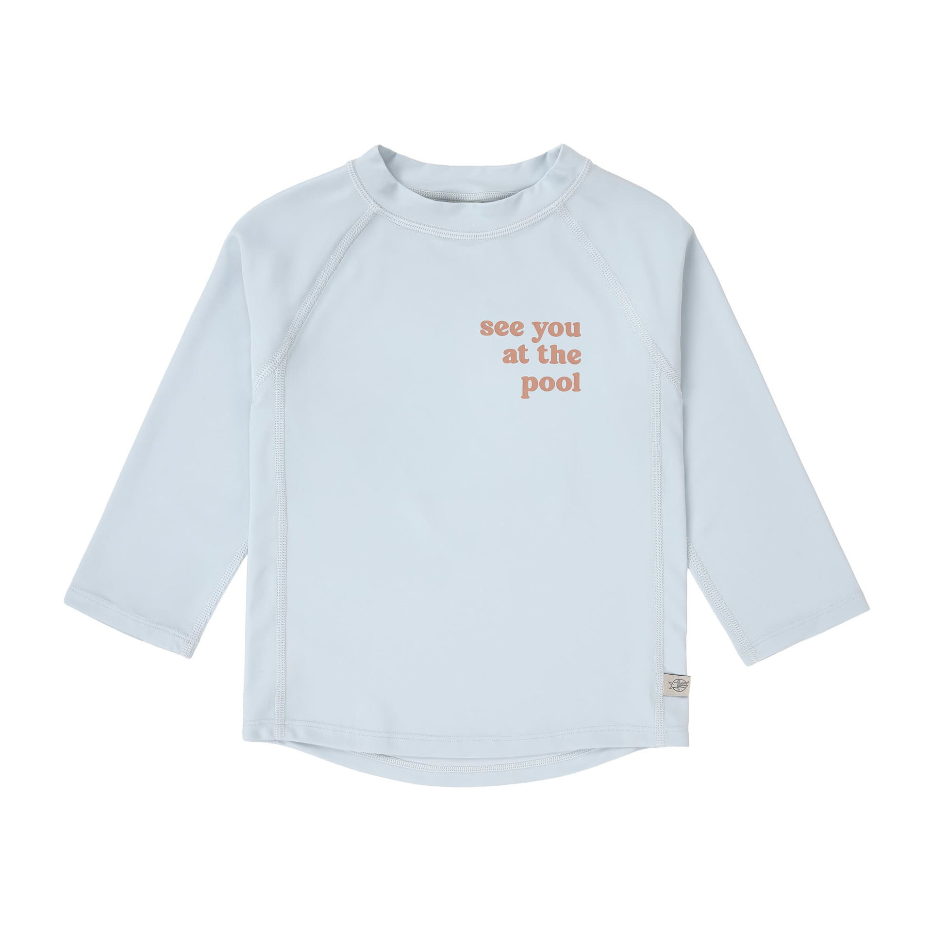 Bild 1 PreOrder 2026 -  Long Sleeve Rashguard illusion blue, Bekleidung, Langarm, Ärmel, T-shirt, Langarmshirt, Raglanschnitt, hellblau, Textdruck, See you at the pool