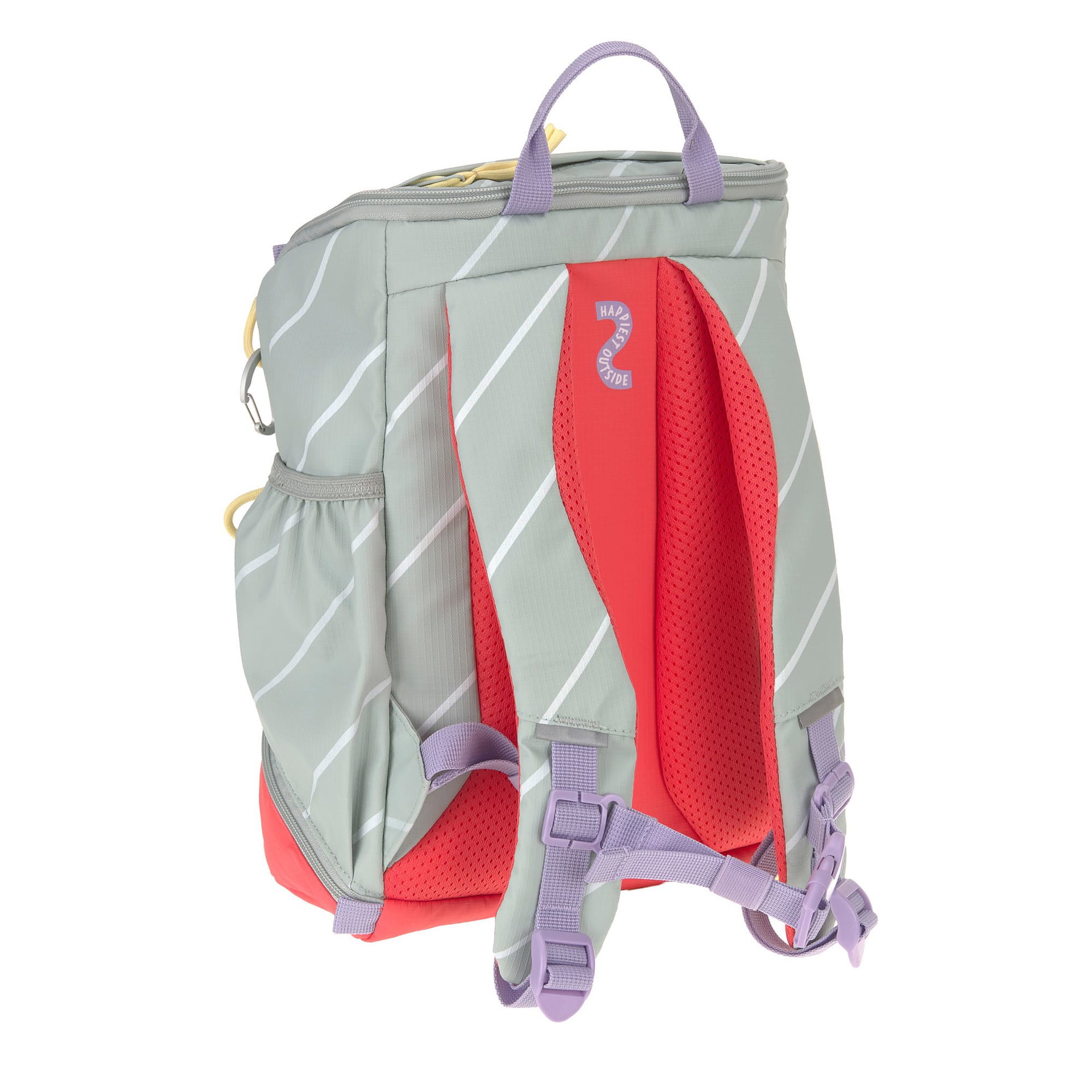 Rucksack, Schulrucksack, Streifen Muster, Gepolsterte Träger, Seitenfach