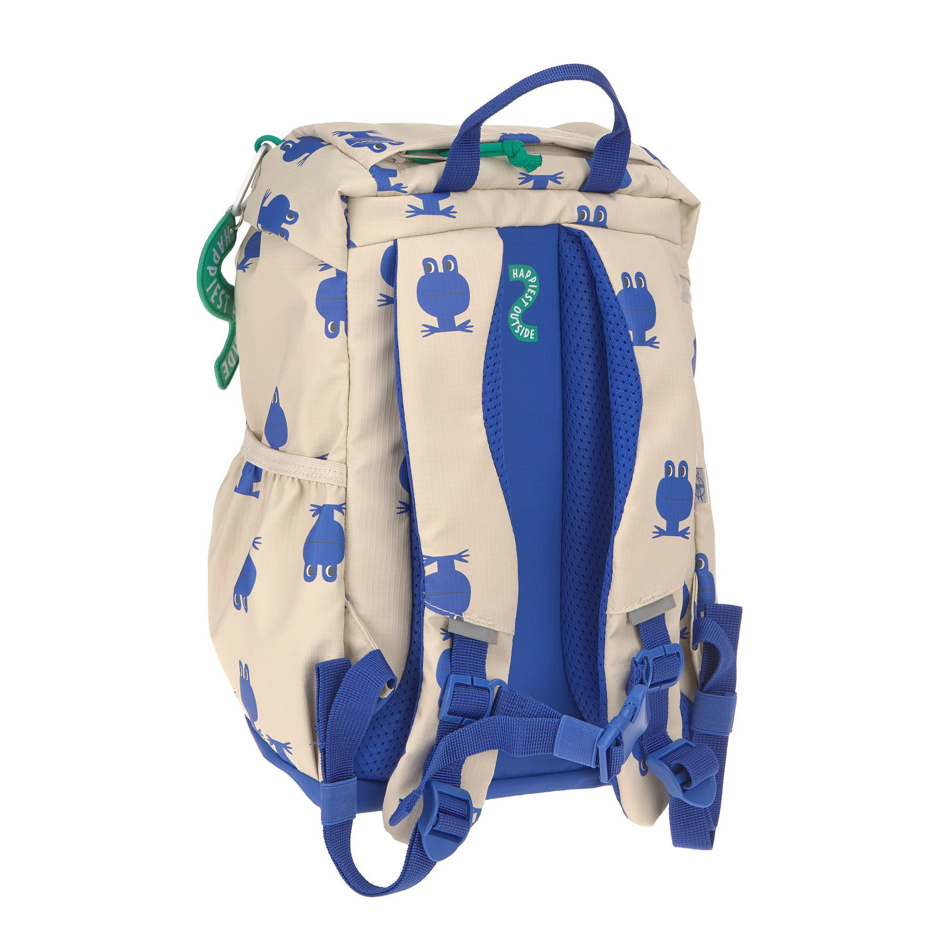 Rucksack, Schulrucksack, Beige, Blau, Muster