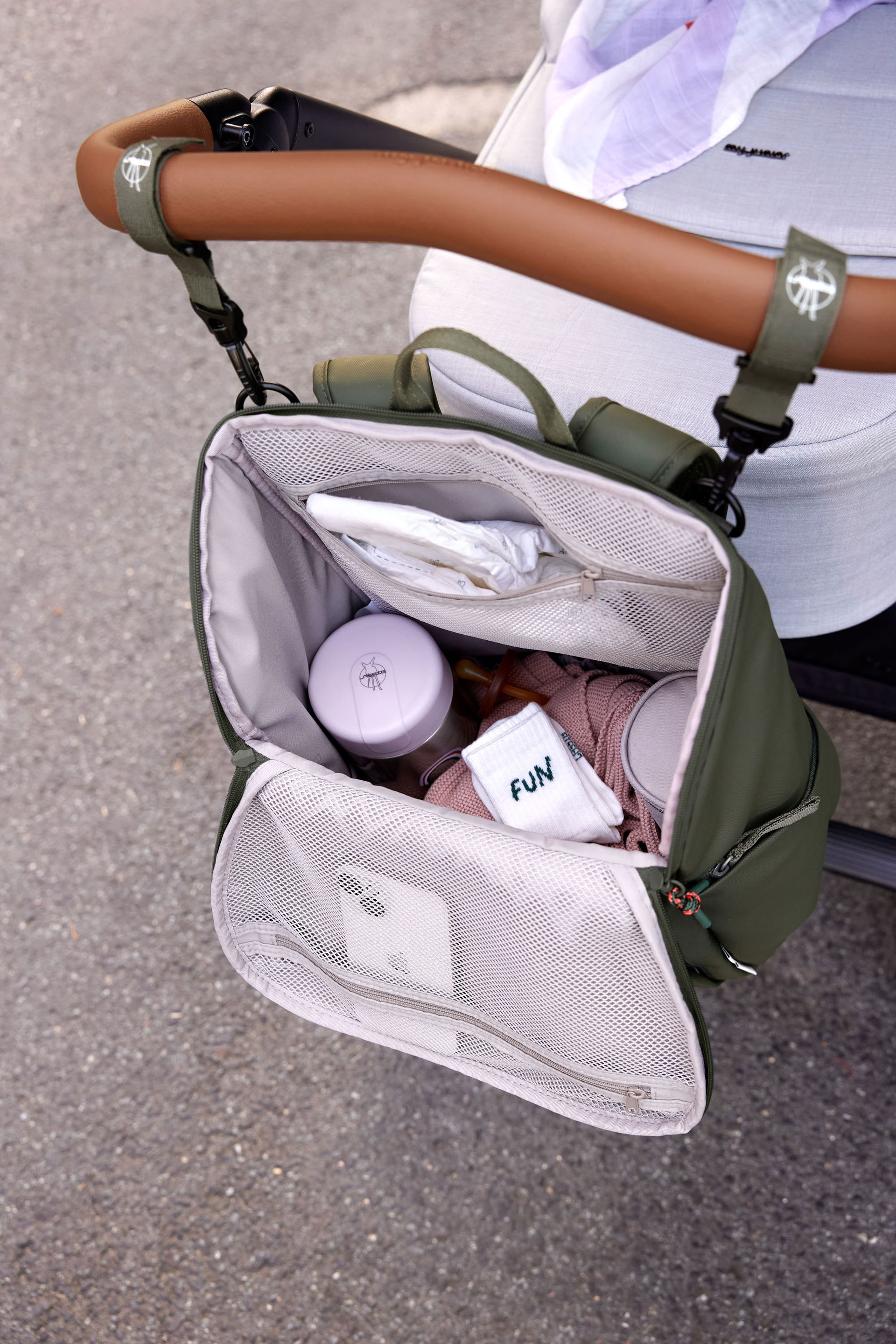 Mother Bags Fun Diaper Bags Diaper Backpack Slender Up, Olive