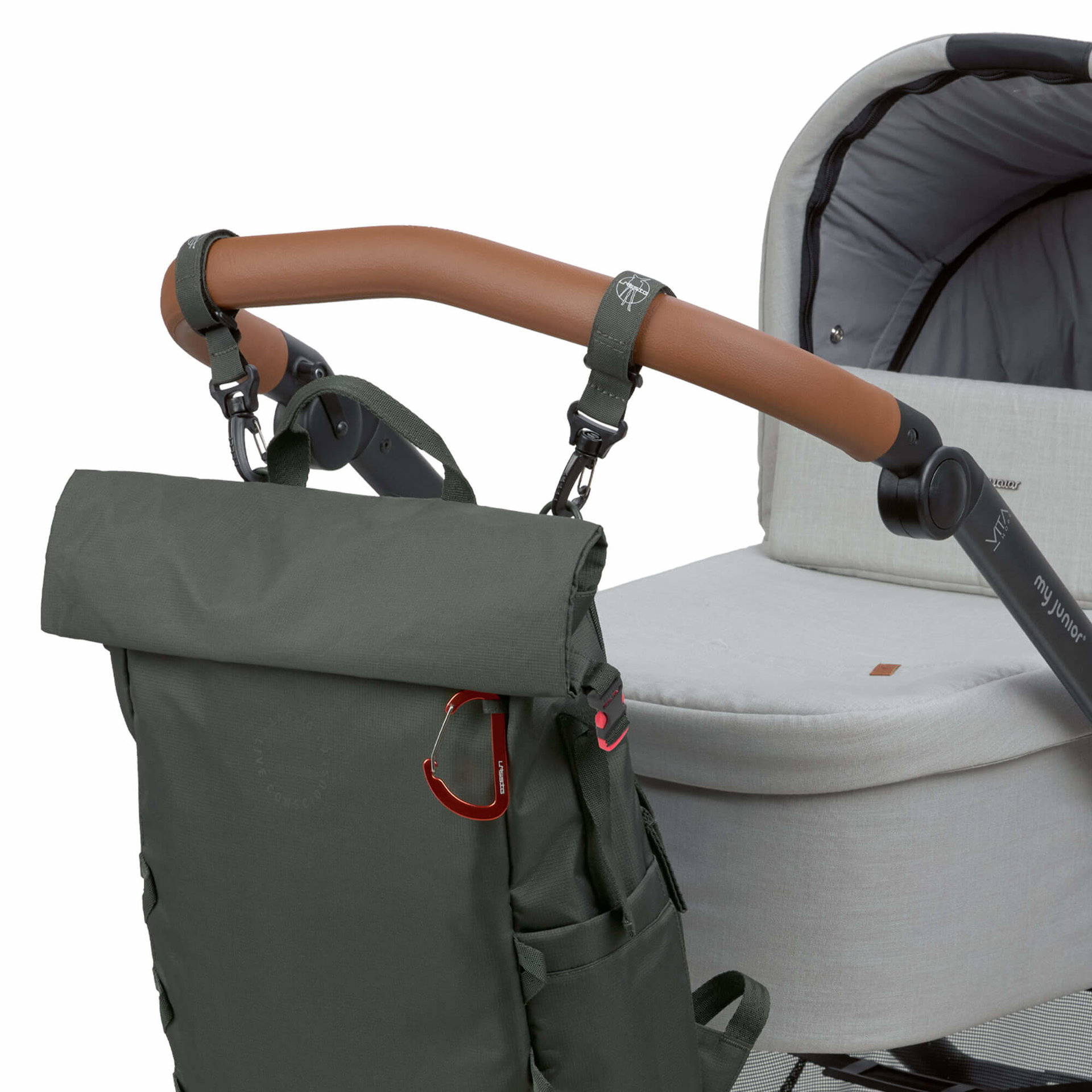 Sac à dos à langer - Outdoor Rolltop, vert foncé