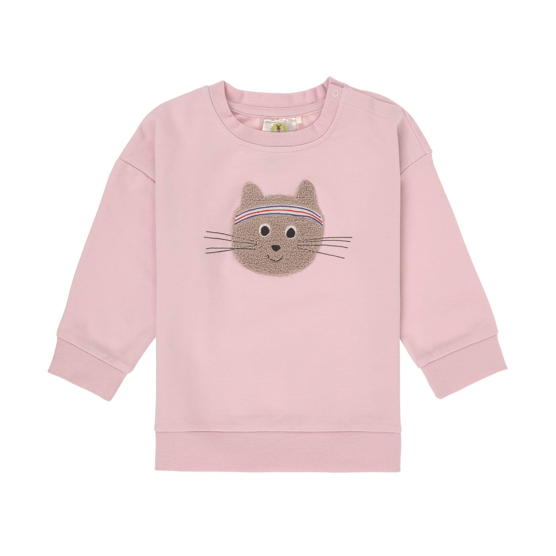 Bild 1 PreOrder 2026 - Kids Sweater GOTS Cat cloud pink, Langarm, Ärmel, Pullover, Sweatshirt, T-shirt, Strickwaren, Pullover, Sweatshirt, Langarm, Kapuzenpulli