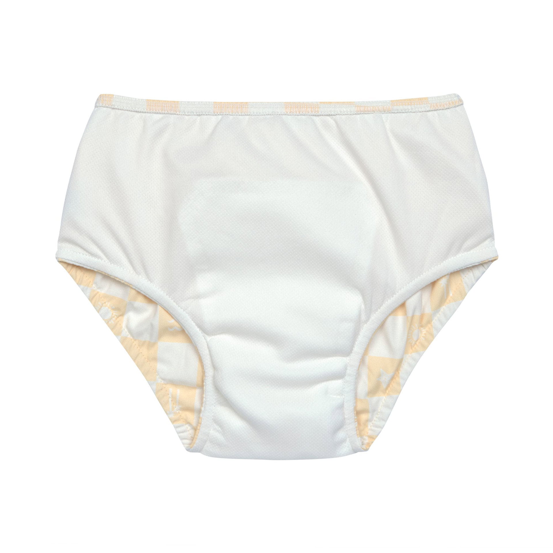 Schwimmwindel Baby - Kariert, Gelb