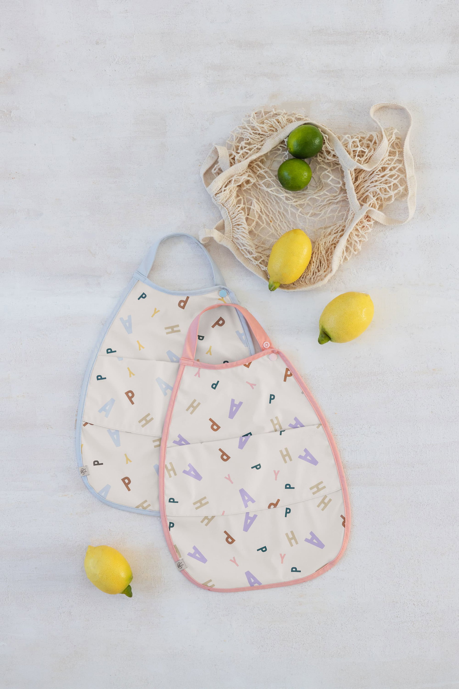 Bild 7 Lätzchen mit Auffangschutz Medium - Happy Fruits, Pfirisch, Essen, Obst, Birne, Pflanze, Produzieren