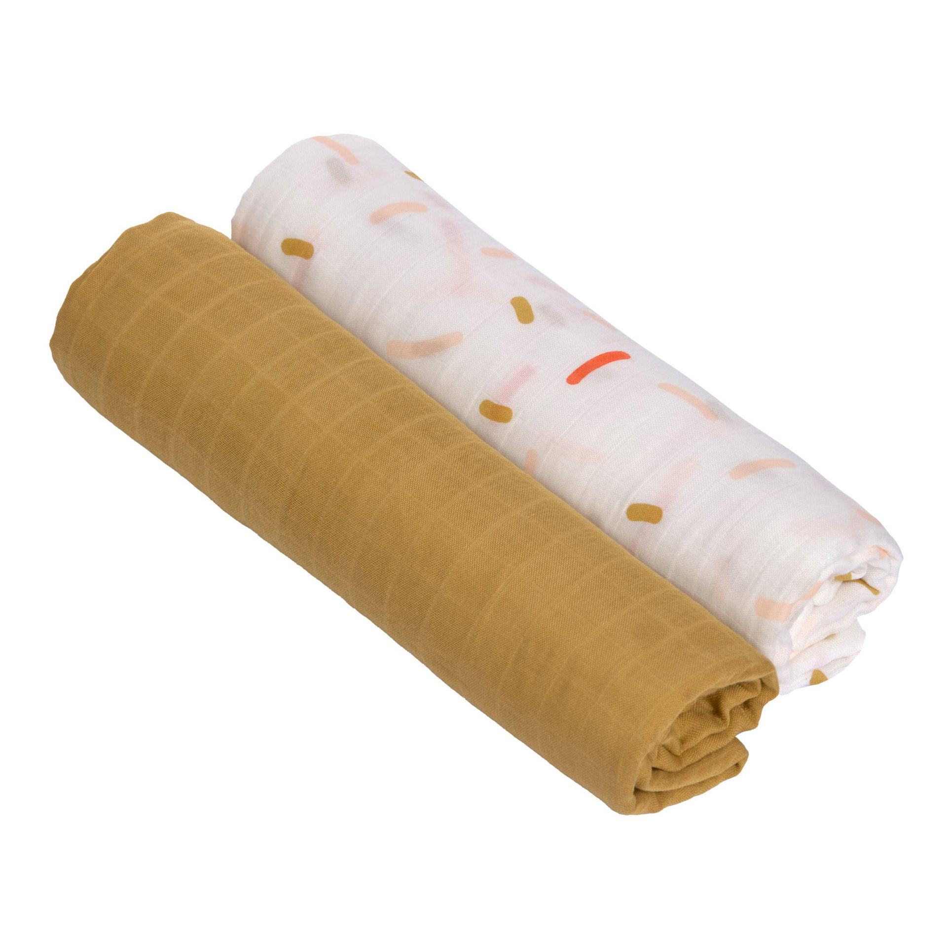 LÄSSIG Baby inbakerdeken, spuugdeken, 2-delige set, katoen, 120 x 120 cm, Heavenly Soft Swaddle XL, Happy Rascals Heart LÄSSIG Baby inbakerdeken, spuugdeken, 2-delige set, katoen, 120 x 120 cm, Heavenly Soft Swaddle XL, Happy Rascals Heart