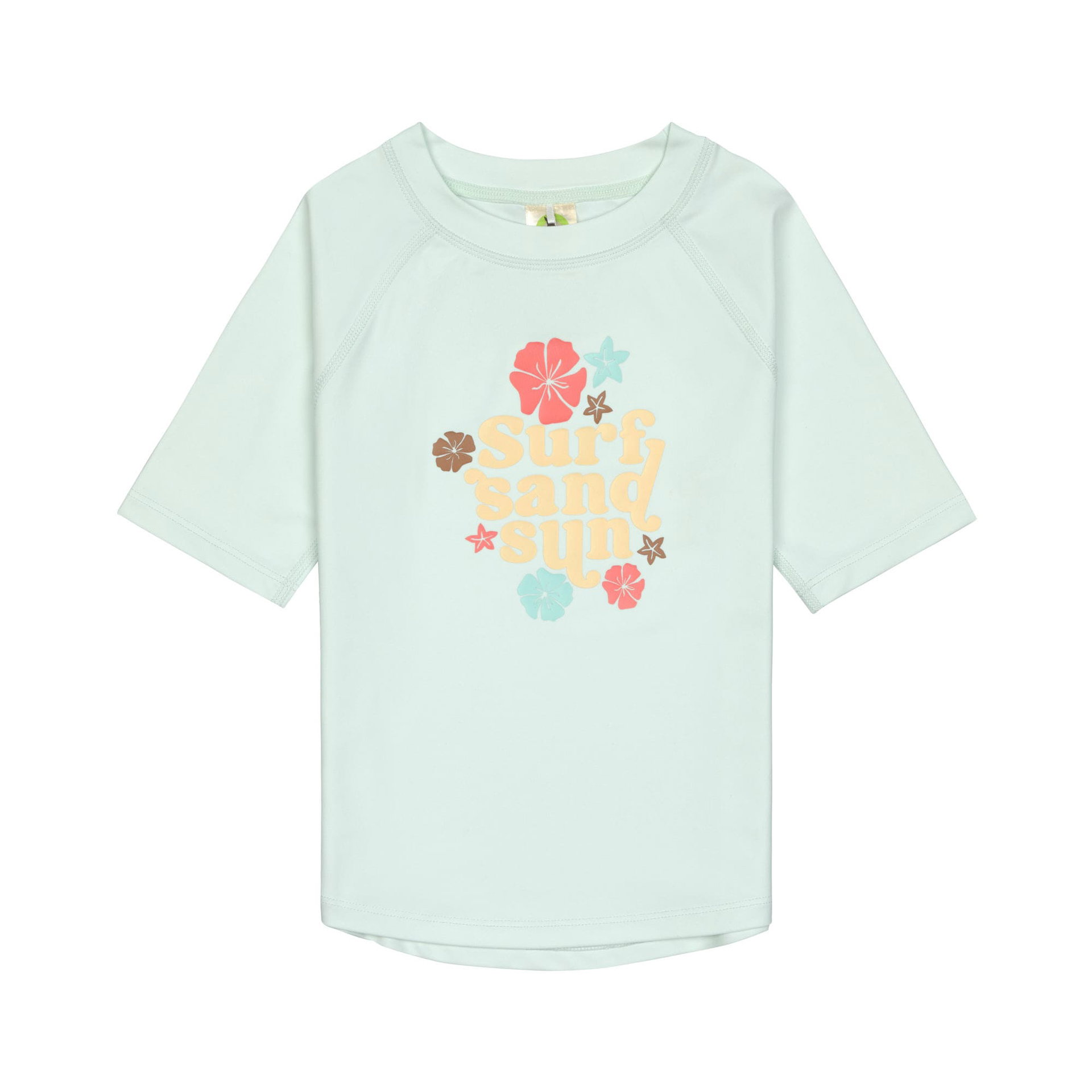 Bild 1 PreOrder 2025 Short Sleeve Rashguard Flowers  sea foam