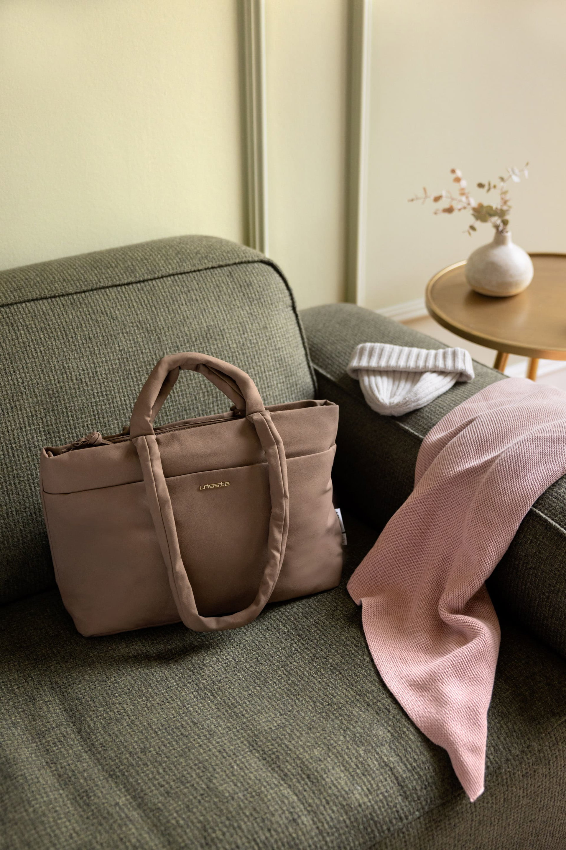 handtasche, tote, beige, Stoff, minimal