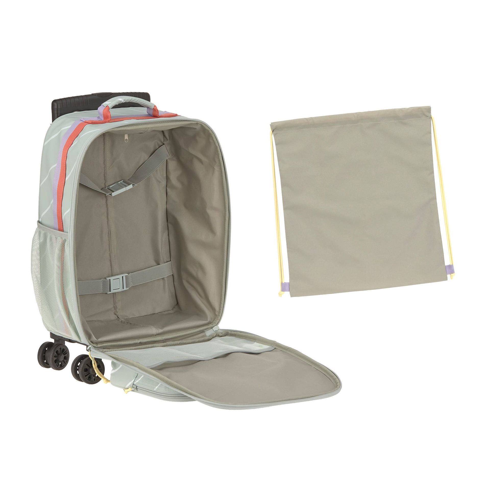 Koffer, Reisegepäck, Koffer mit Rollen, Softshell-Koffer, Seitenfächer