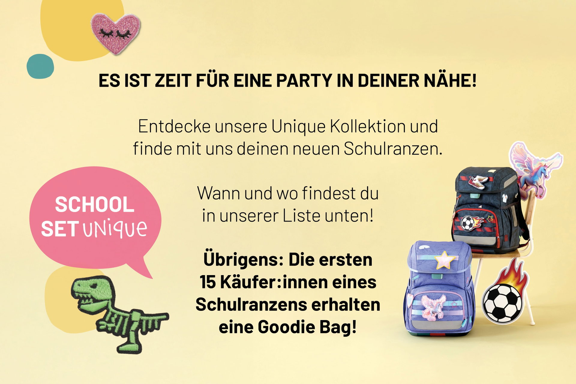 Schulranzen Partys