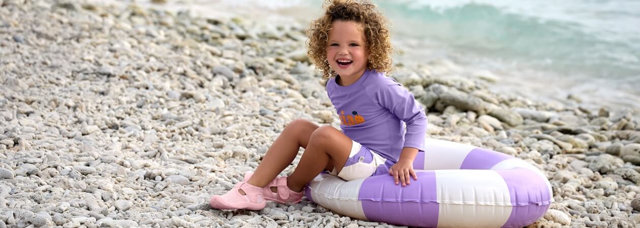 Kinder, Schwimmring, Lila, Kinder-Glück?, Strand