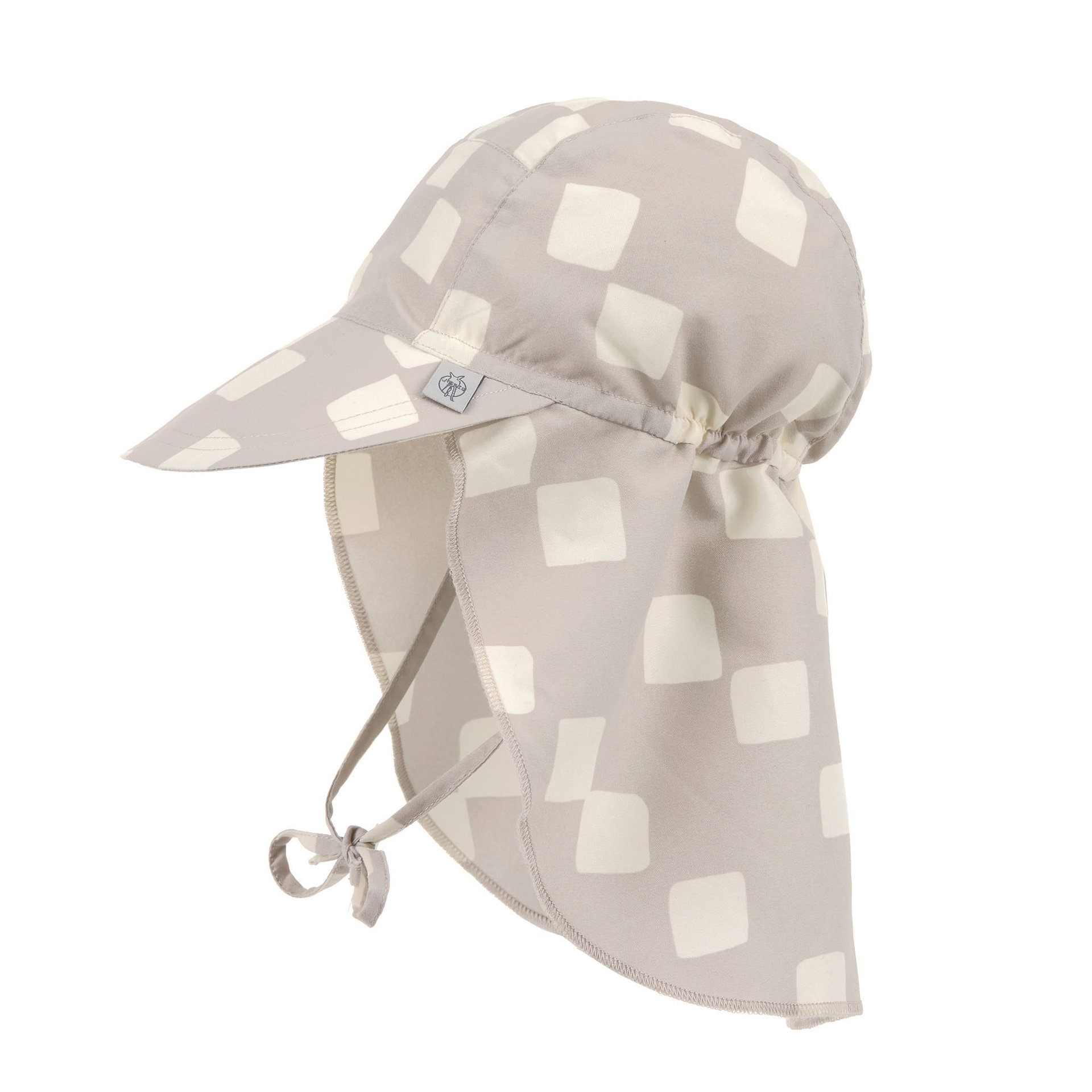 Bild 1 PreOrder 2026 -  Sun Protection Flap Hat Checkerboard  stone/sea salt, Bekleidung, Hut, Sonnenhut, Motorhaube, 帽子, 太阳帽, 布料图案, 日常造型, 儿童帽