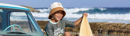 Chapeau De Soleil à Large Bord Pour Enfant 4-10 Ans - Avec Rabat Nuque, Séchage Rapide - Protection UV, Réglable - Fleur Rouge - 9