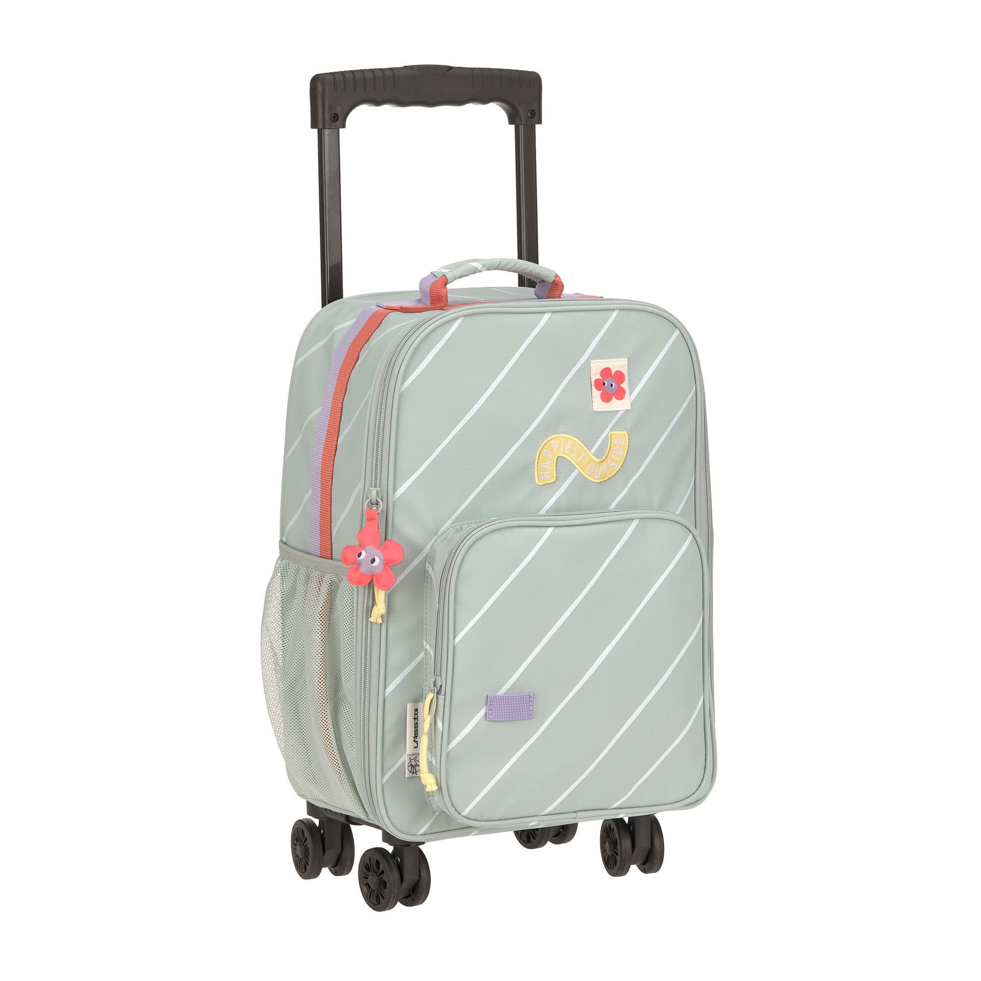 Koffer, Reisetrolley, Schul-/Kindergartentasche, Streifen, Netztasche