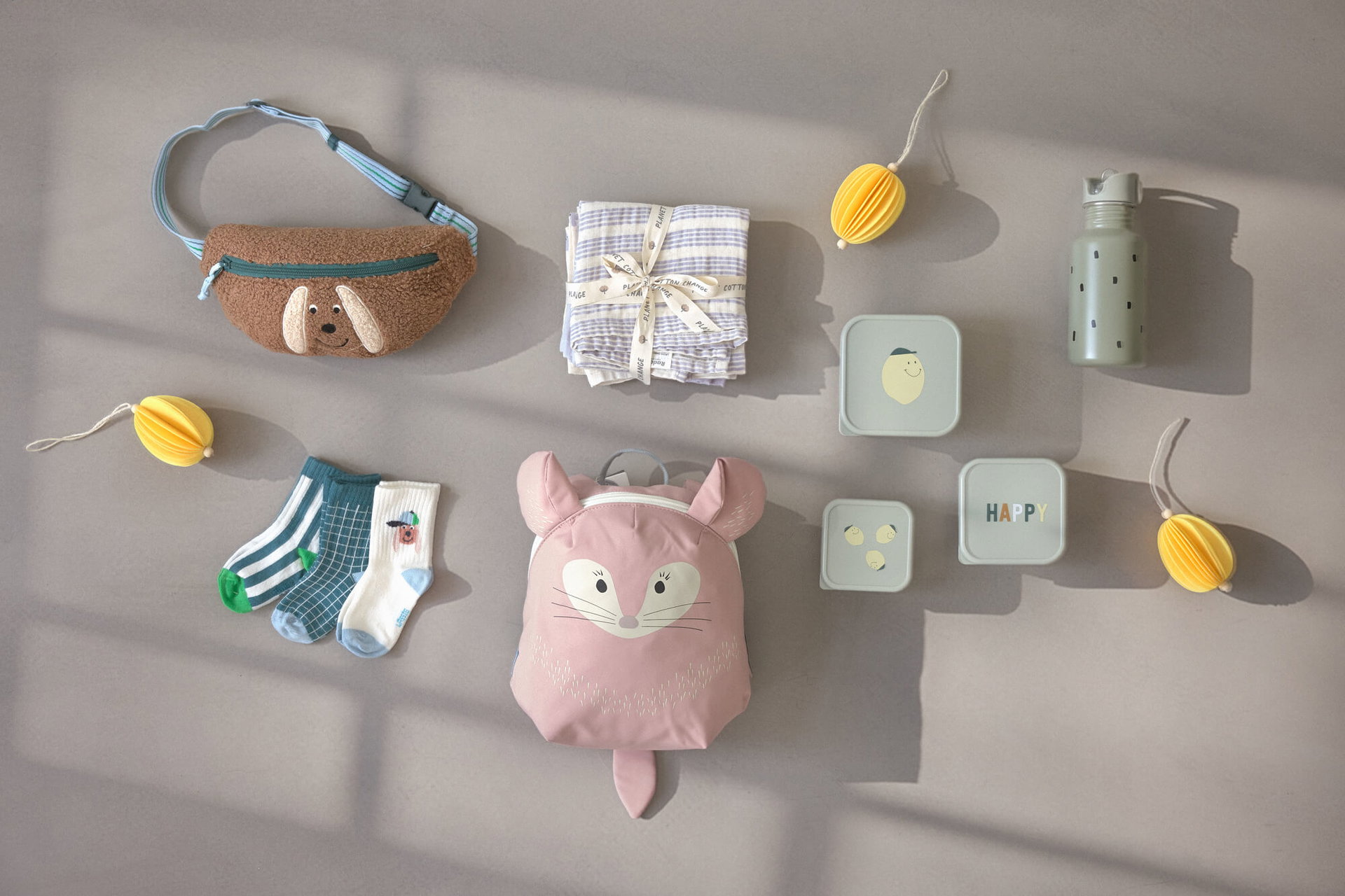 teddy-bag, kids-bag, pink-backpack, animal-face, soft-rucksack