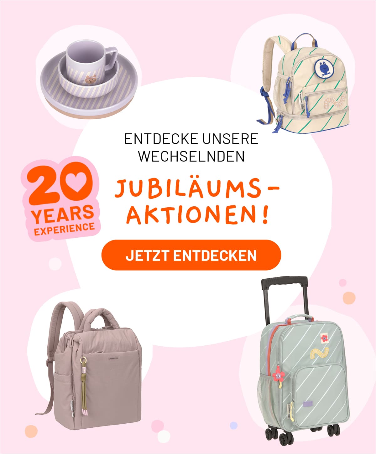 Koffer, Reisetasche, Rucksack, Trolley, Geschirrset