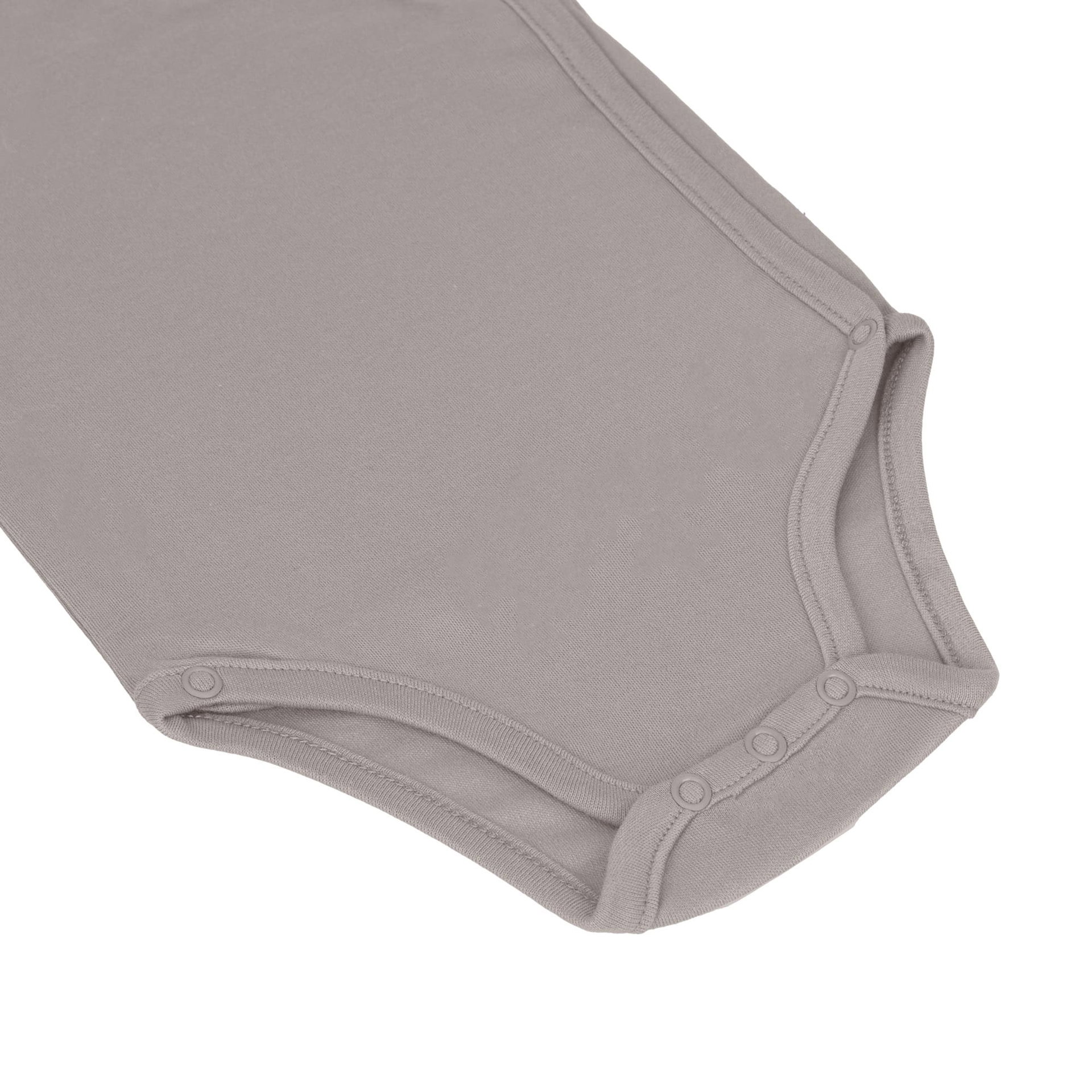 Baby Wickelbody langarm - Bio Baumwolle, Zitrone Taupe