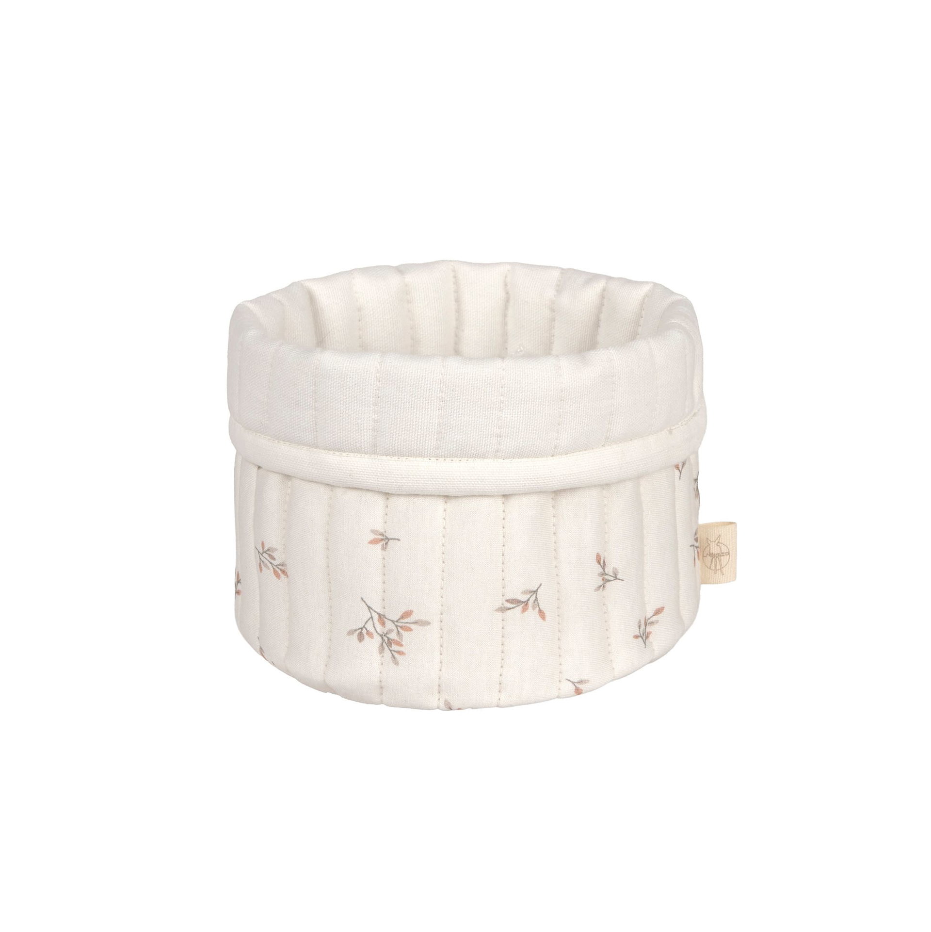 Halsband, Stoffkorb, Korb, Blumenmuster, Beige/Creme, Stoffkorb, Aufbewahrungskorb, Korb, Streifendesign, Blumenmuster