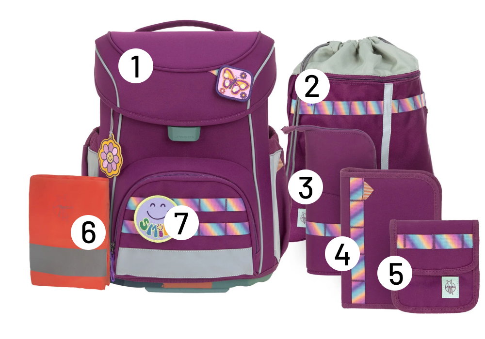 Schultaschen-Set, Rucksack, Set aus Schulranzen, Schultasche, Schulzubehör