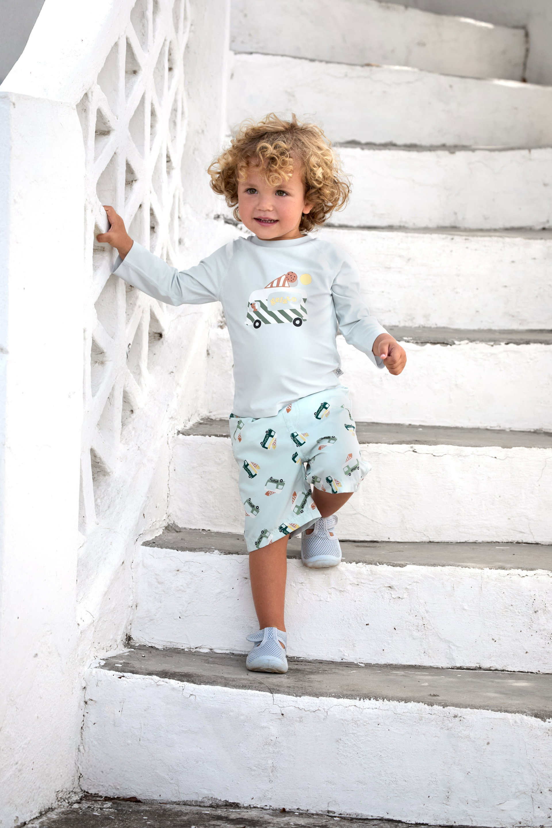 Kinder, Kleidung, Shirt, Shorts, Print