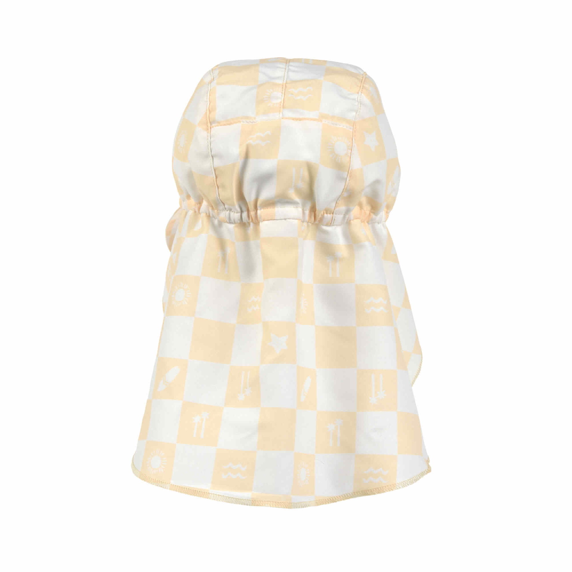 Bild 2 Sonnenhut Baby (UV Schutz & Nackenschutz) - Kariert, Gelb