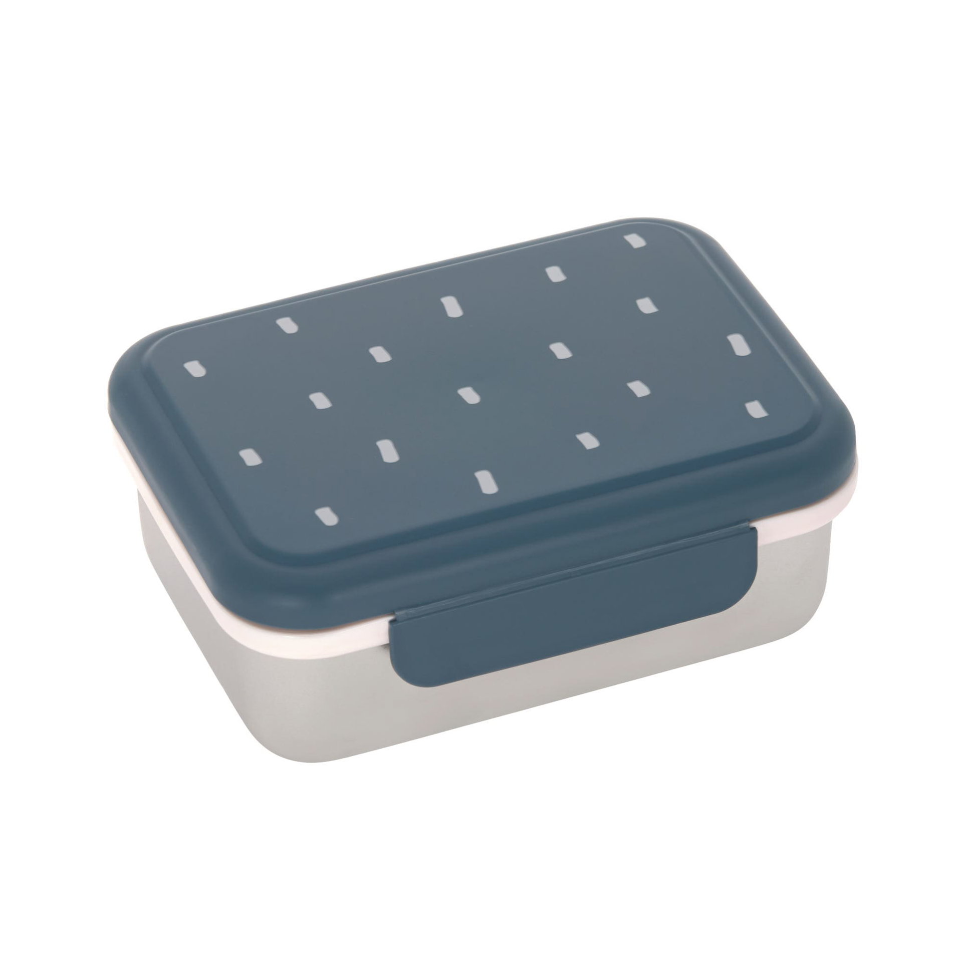 Kinder Brotdose Edelstahl - Lunchbox, Happy Prints, Dunkelblau