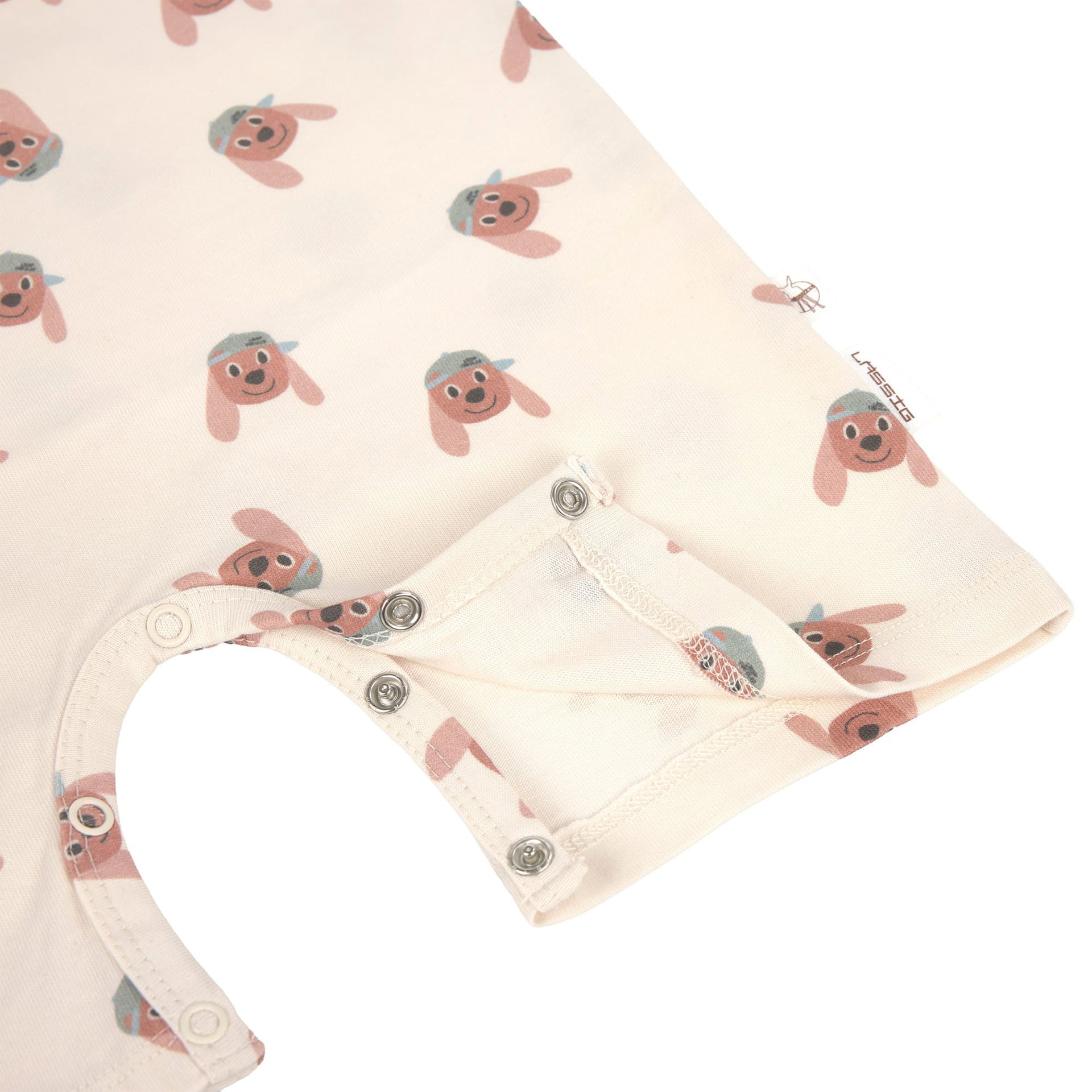 Baby Jumpsuit - Bio Baumwolle, Hund, Nature