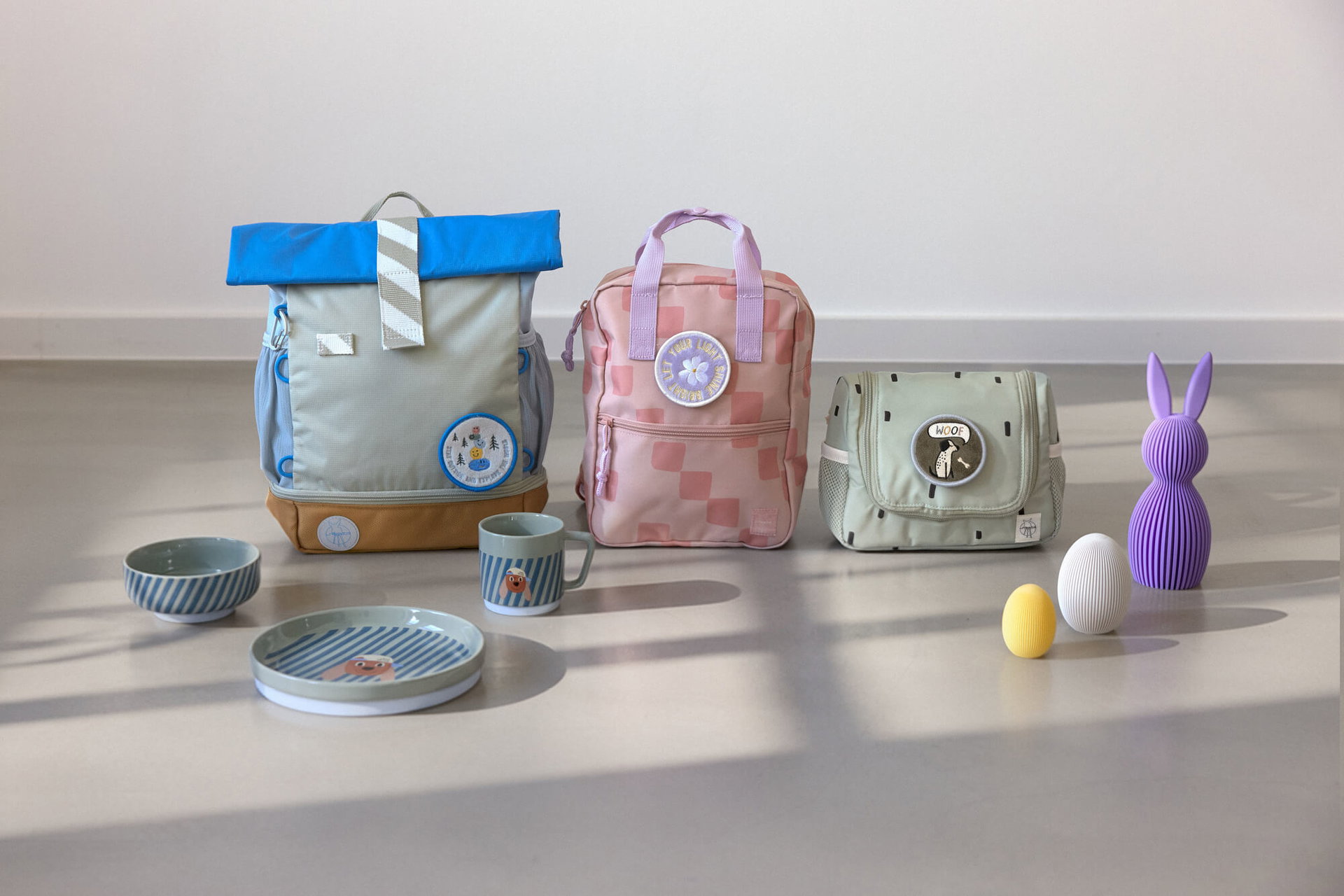 kinder Rucksack, Schulsack, Backpack, Pausenbox Zubehör, Koffer-Set mini