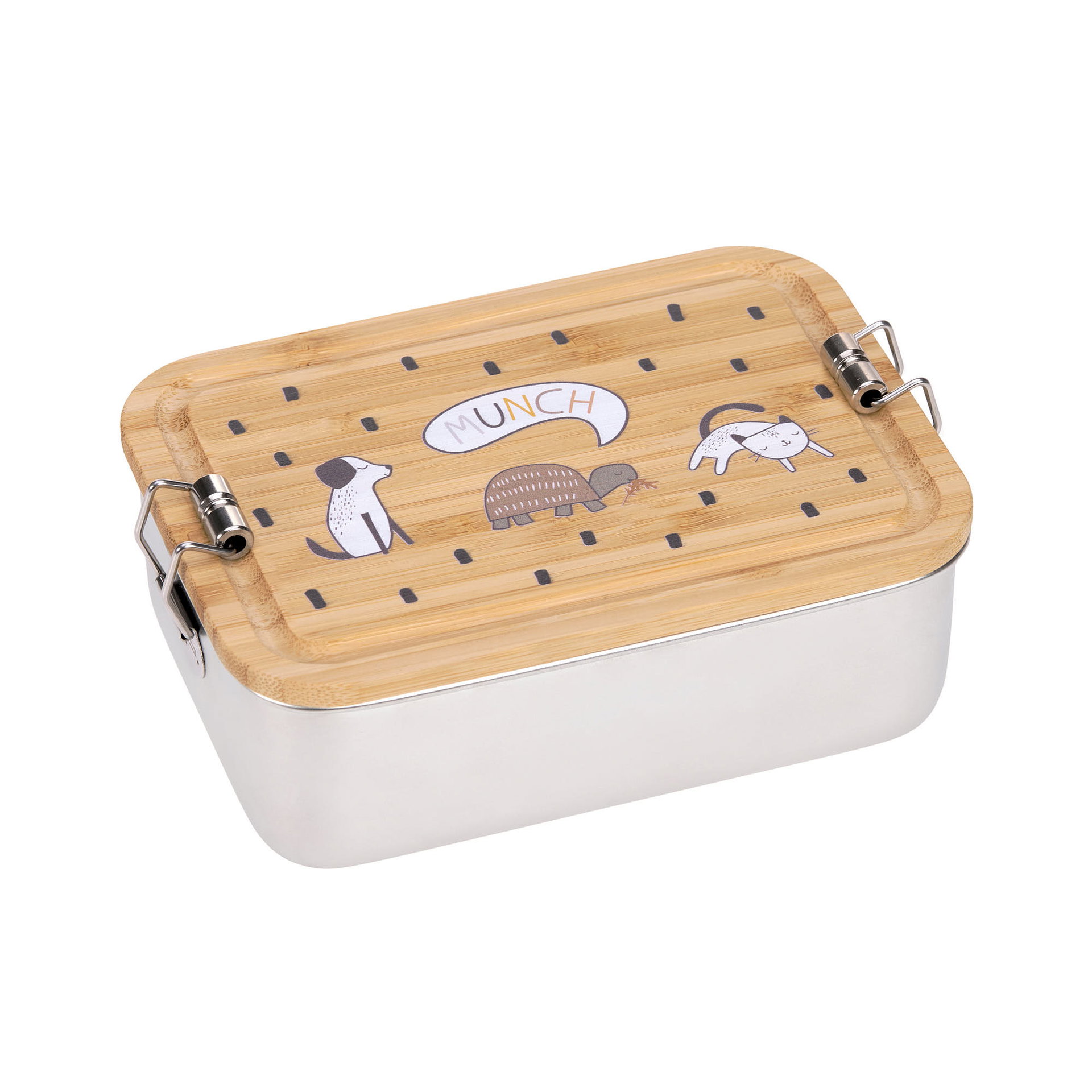 Brotdose Kinder - Edelstahl Lunchbox, Happy Prints