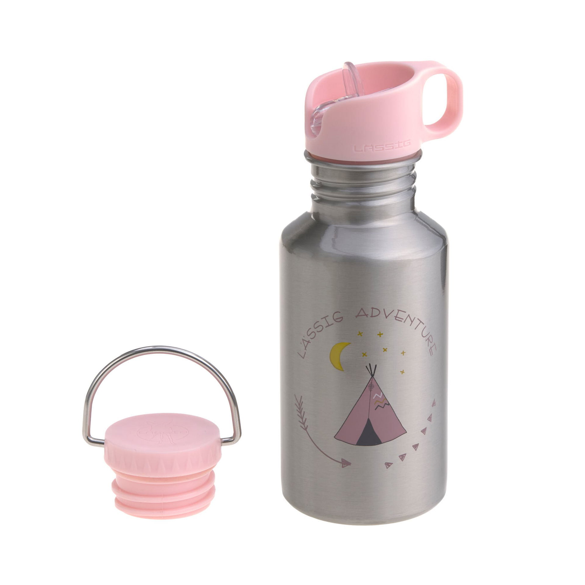 Gourde inox enfant Basic Steel Laken 0,5 l : bouteille de 500 ml bleue avec bouchon Flow étanche et poissons Gourde inox enfant Basic Steel Laken 0,5 l : bouteille de 500 ml bleue avec bouchon Flow étanche et poissons