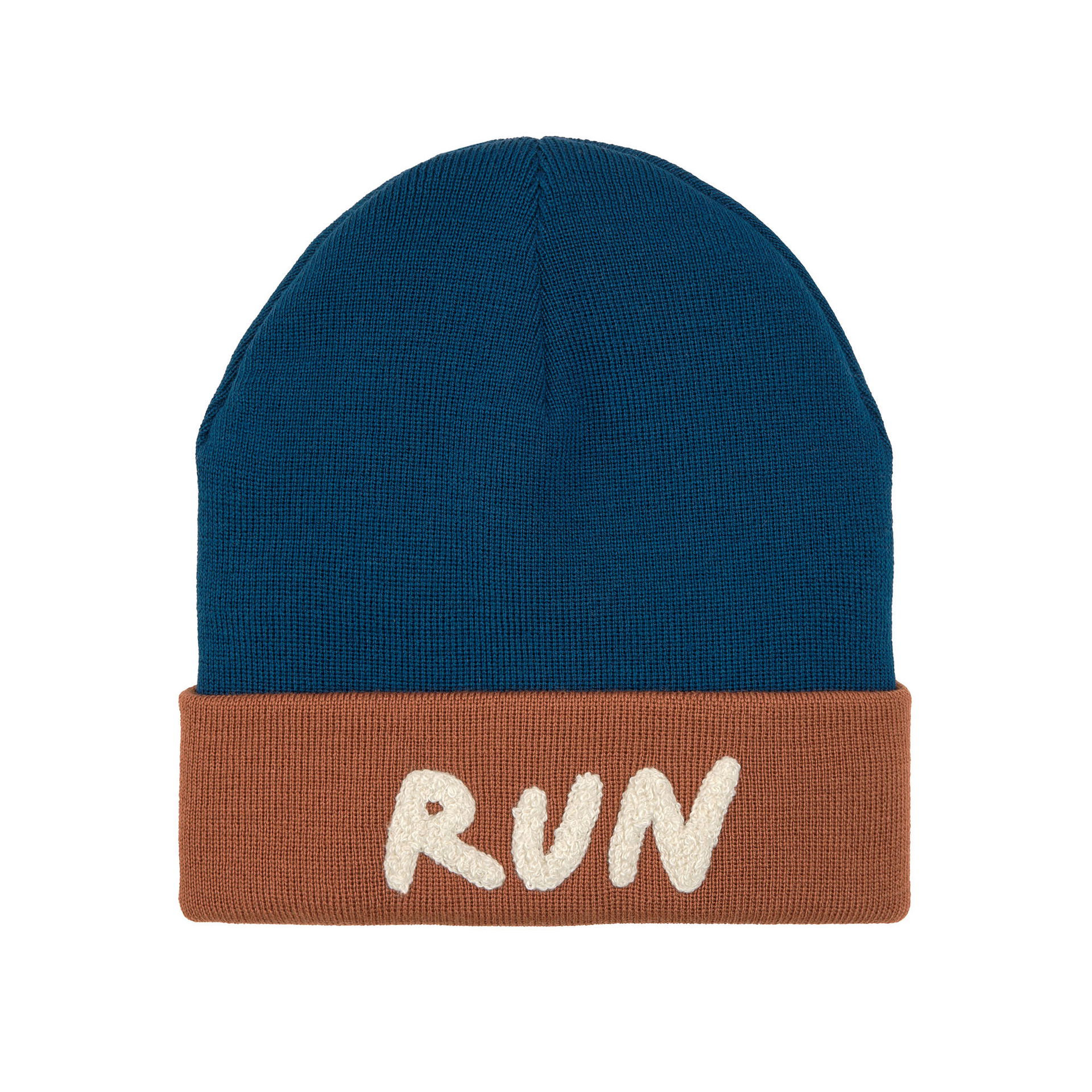 Merino Beanie Little Gang Run brown/blue - Main Image