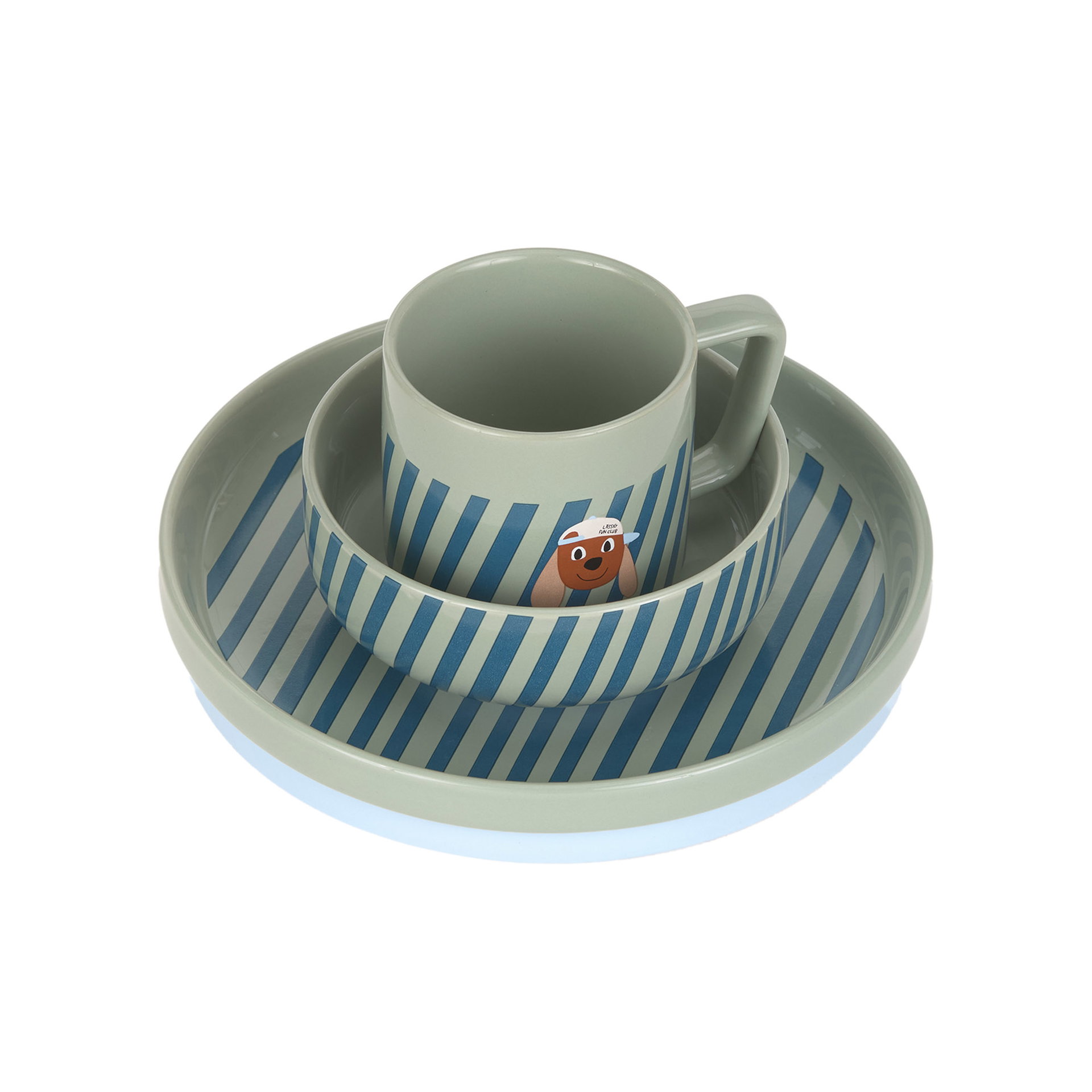 Bild 2 Dish Set Porcelain/Silicone Tiny Team Dog, Untertasse, Tasse