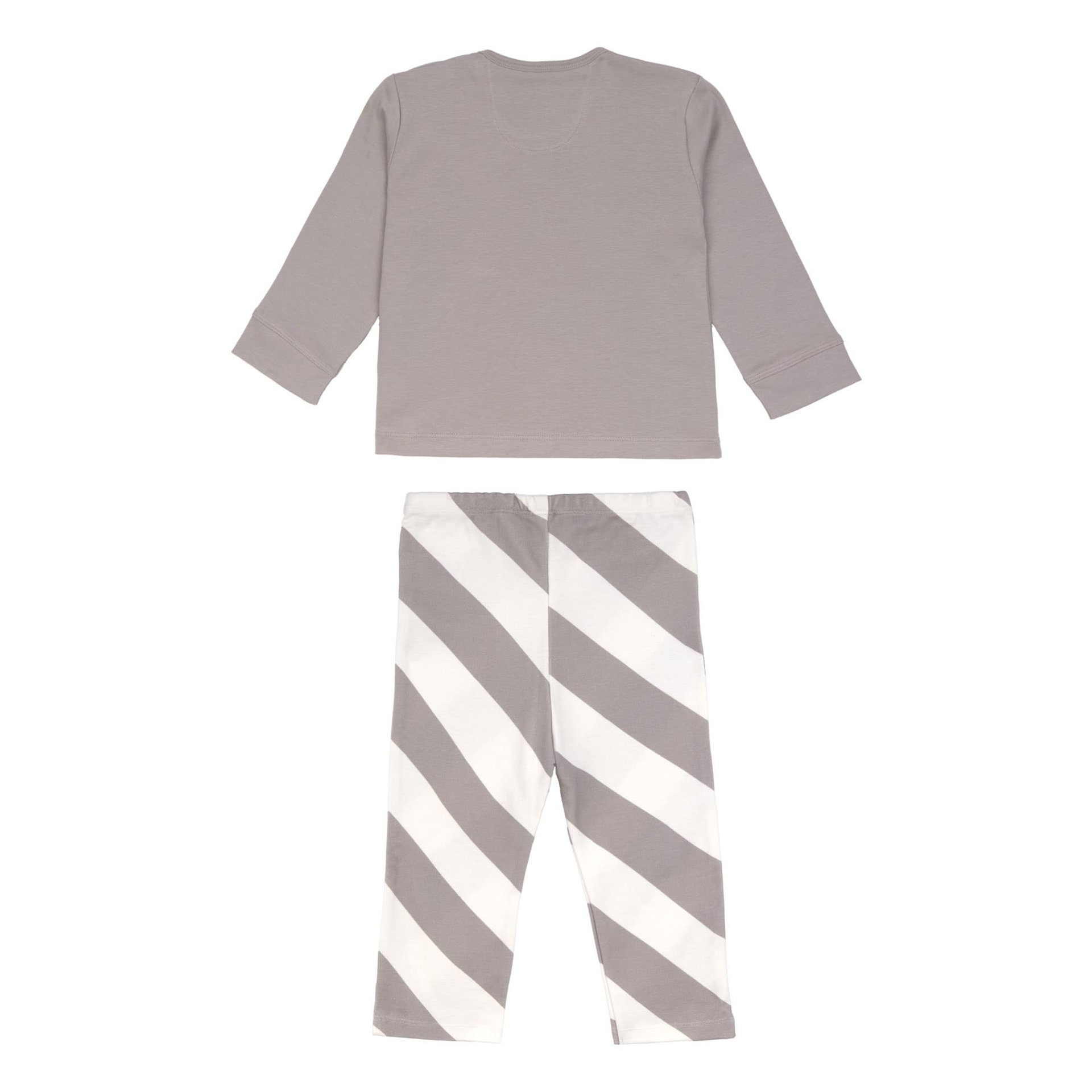 Bild 5 Kinder Pyjama lang - Bio Baumwolle, Zitrone Taupe, Bekleidung, Pyjama, T-shirt