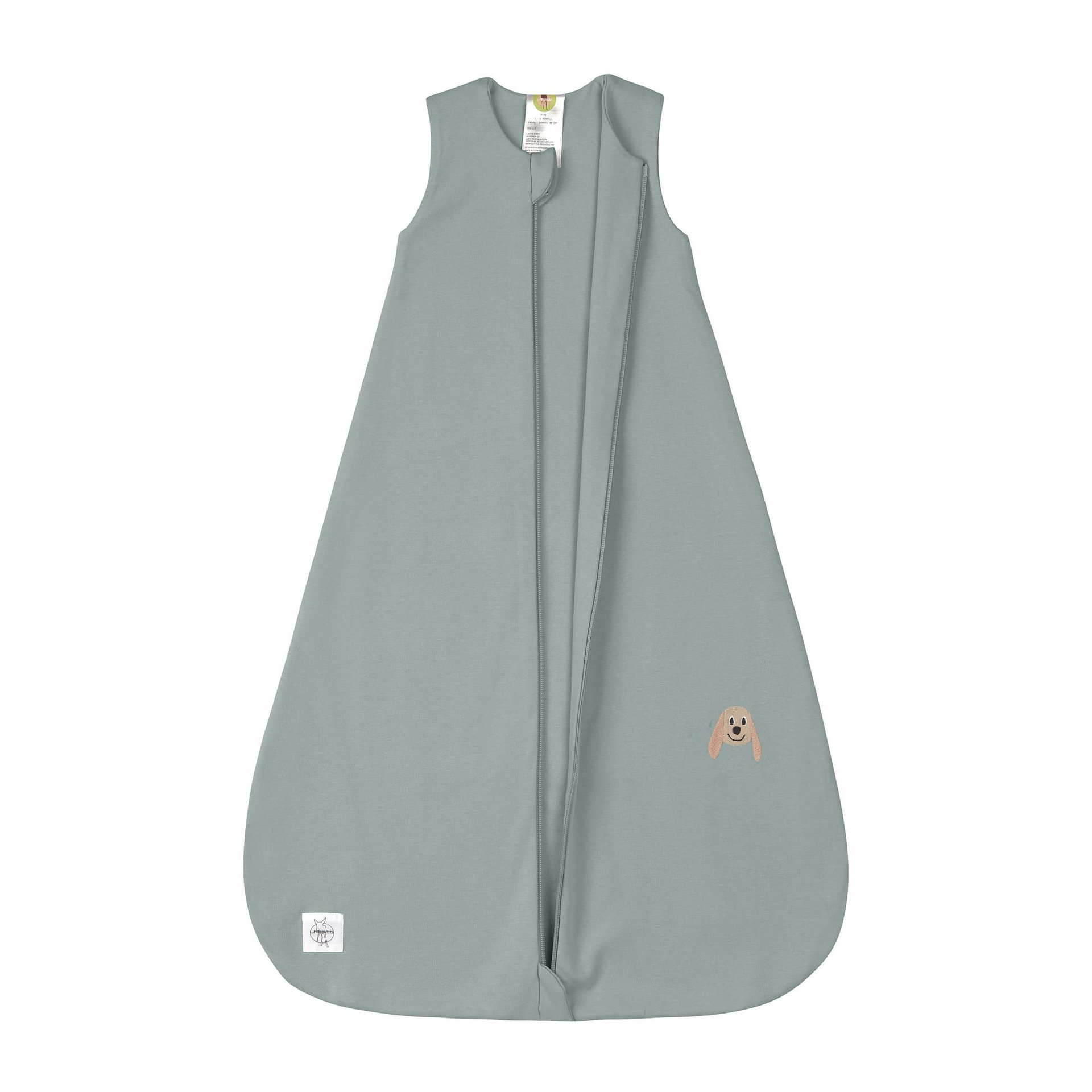 Baby Schlafsack 0.5 TOG - Bio Baumwolle, Granit Grn | Lssig