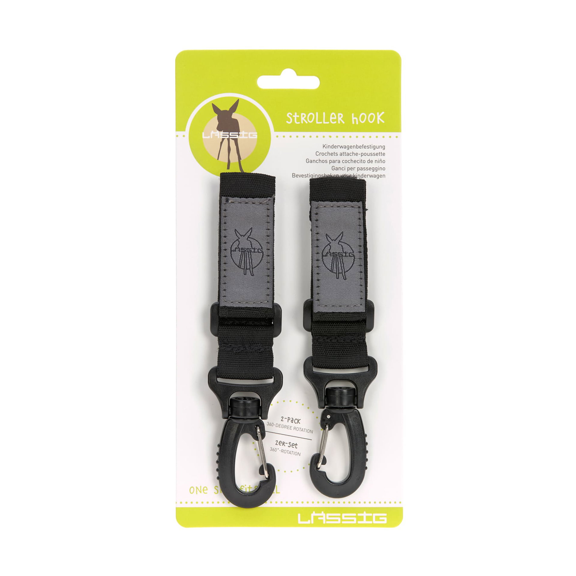 Kinderwagenhalter, Stroller Hook, Verstellbar, 2er-Pack, Gurtclip