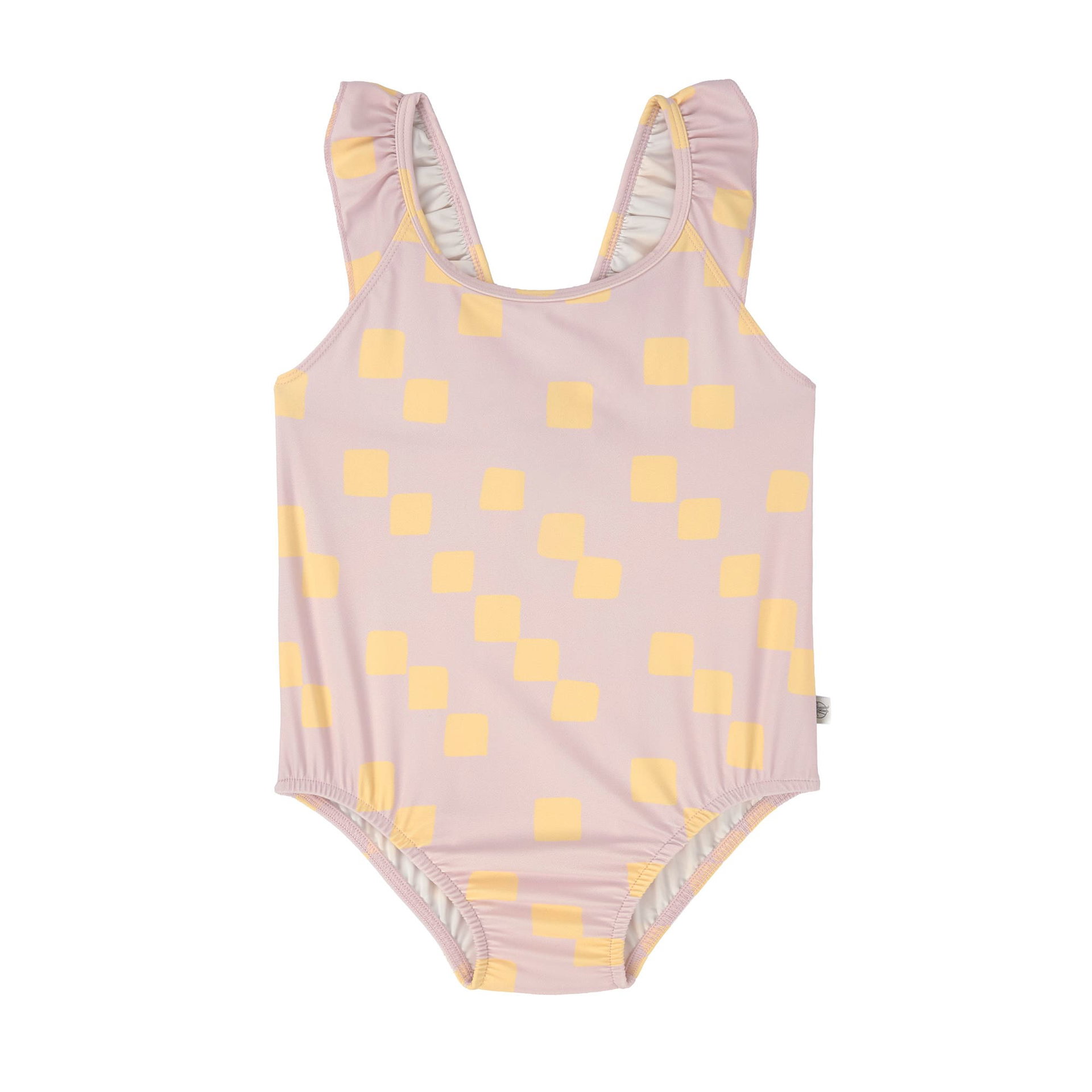 Bild 1 PreOrder 2026 -  Kids Swimsuit Checkerboard  pale pink/yellow, Windel, Bekleidung, Bademode, Windel