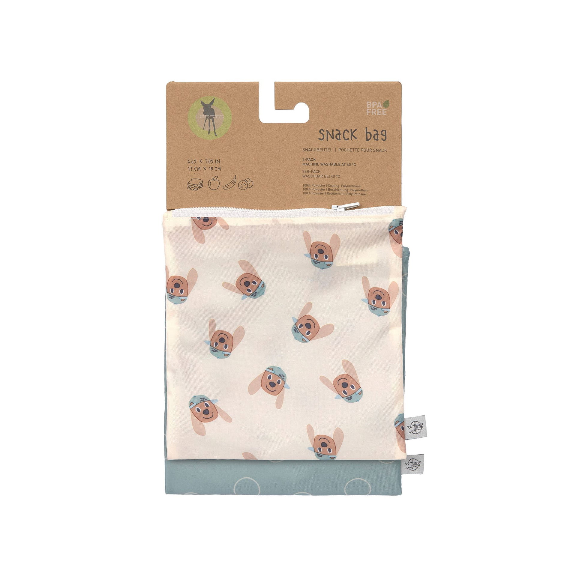 Frühstücksbeutel (2 Stk) - Snack Bag, Tiny Team, Hund