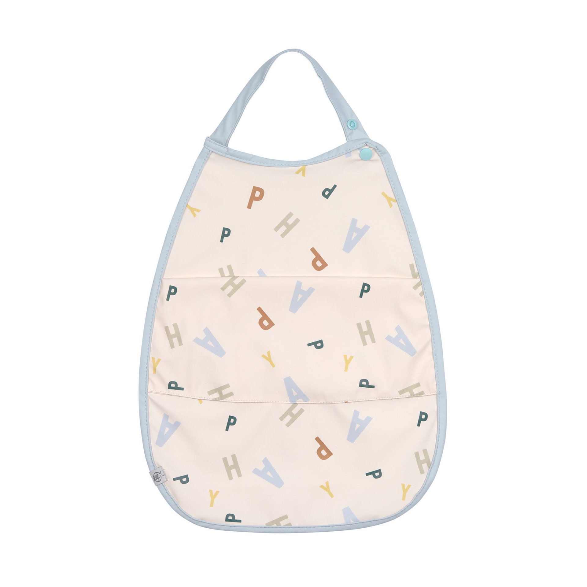 Bild 1 Medium Drop Bib with Pocket Happy Fruits  light blue, Zubehor, Tasche, Handtasche, Zubehor, Tasche, Handtasche