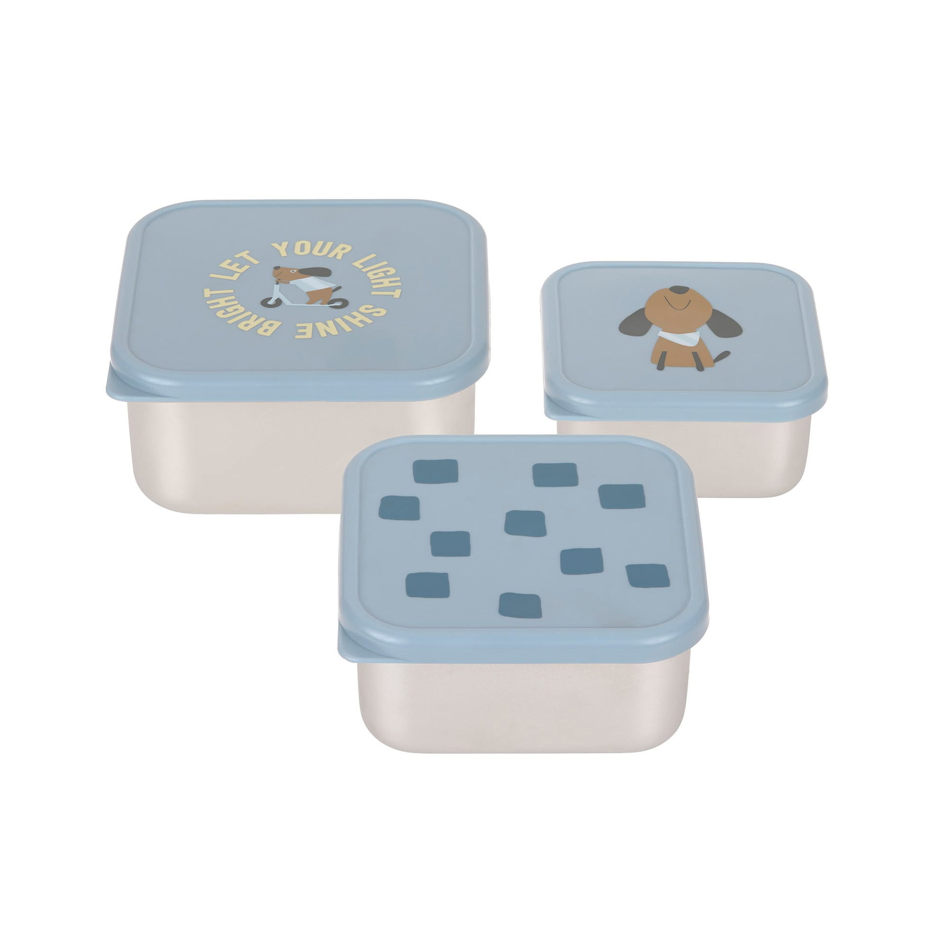 Lunchbox, Bento, Storage, Blue, Squares