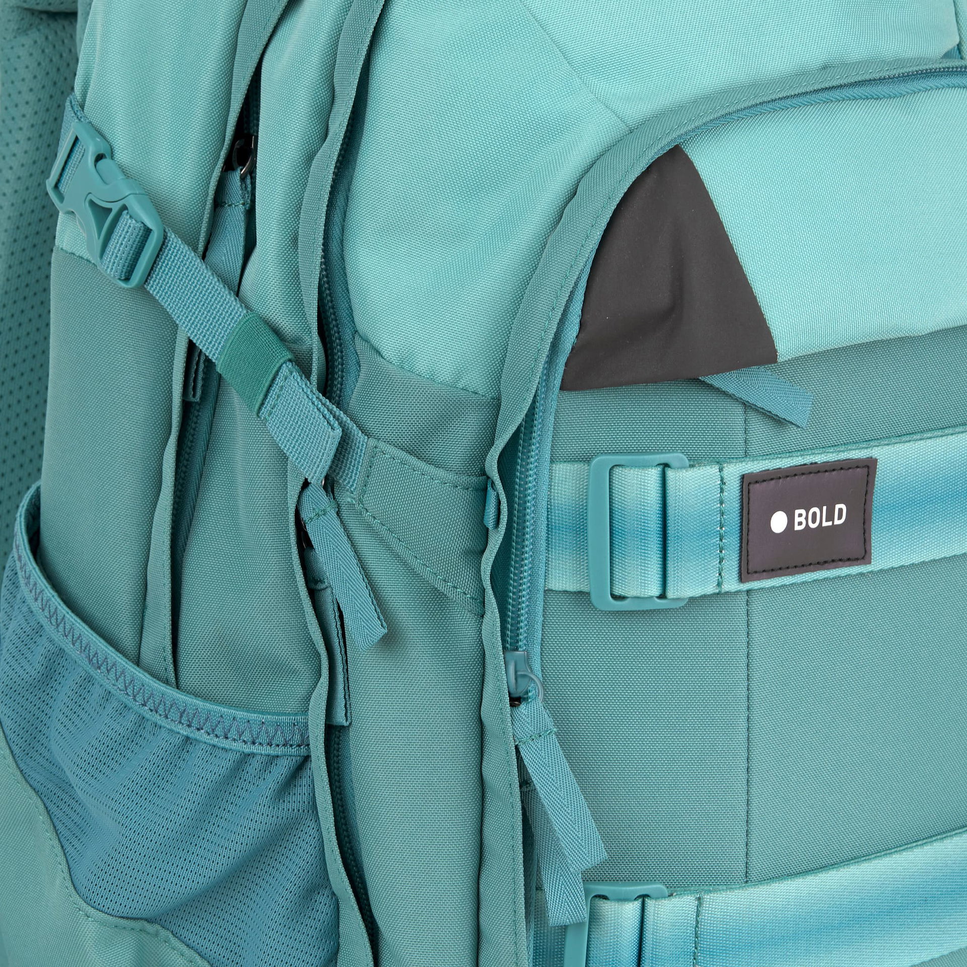 Rucksack, Teal, Träger, Reißverschlüsse, gepolstert
