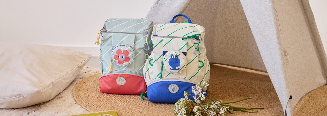 Rucksack, Schulranzen, Kinderrucksack, gestreift, Bunte Farben