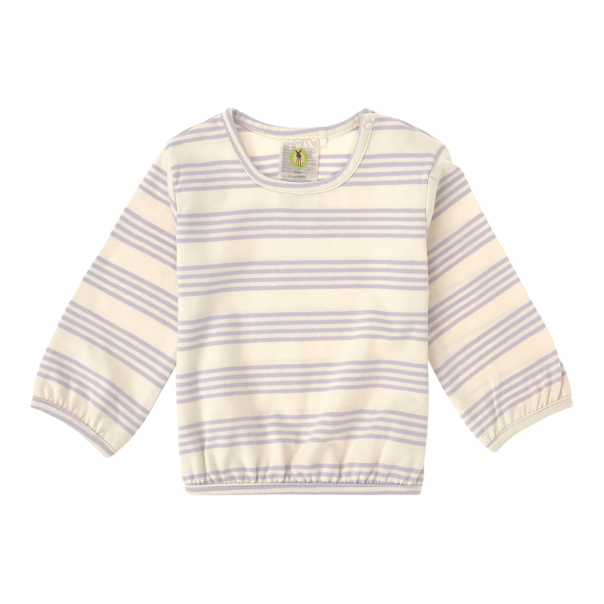 Bild 1 PreOrder 2026 - Long Sleeve Shirt Ribbed GOTS Striped  pastel lilac, Langarm, Ärmel, Hemd, Bluse, Pullover, Strickwaren, Pullover, Langarm, Ärmel, Sweatshirt, Strickwaren, Pullover, Langarm, Sweatshirt, Hemd