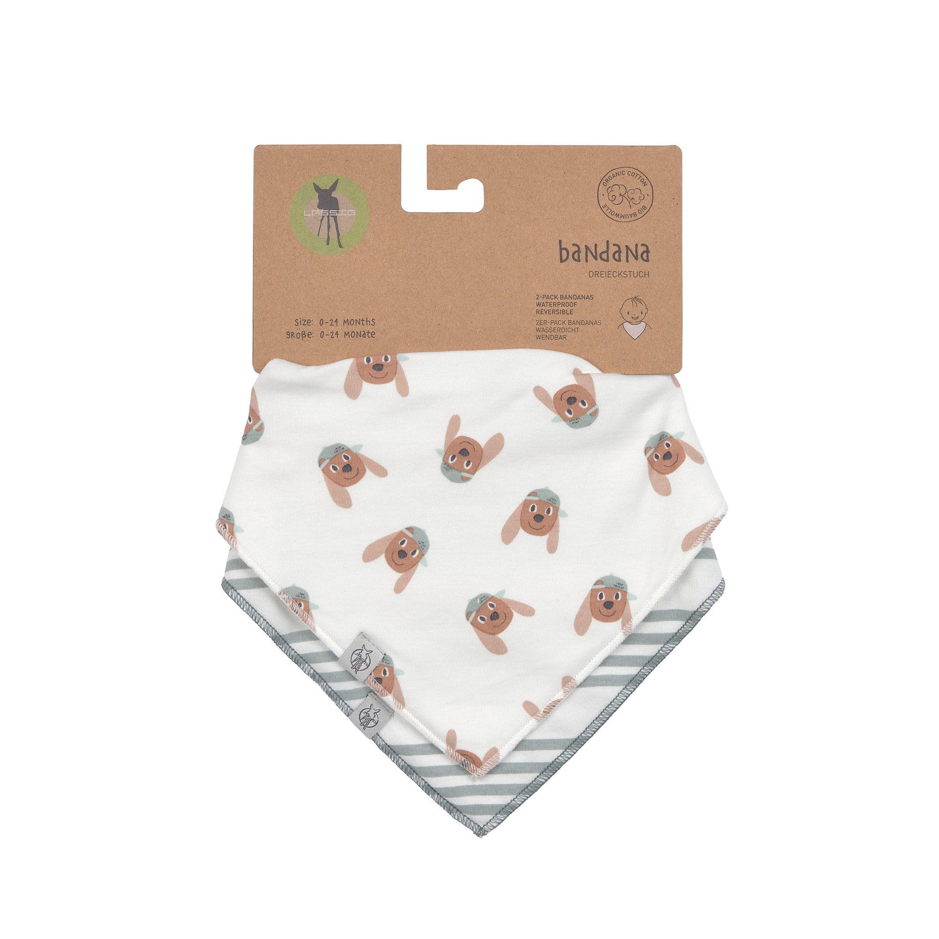 Dreieckstuch Baby (2 Stk) - Bandana, Tiny Team, Hund