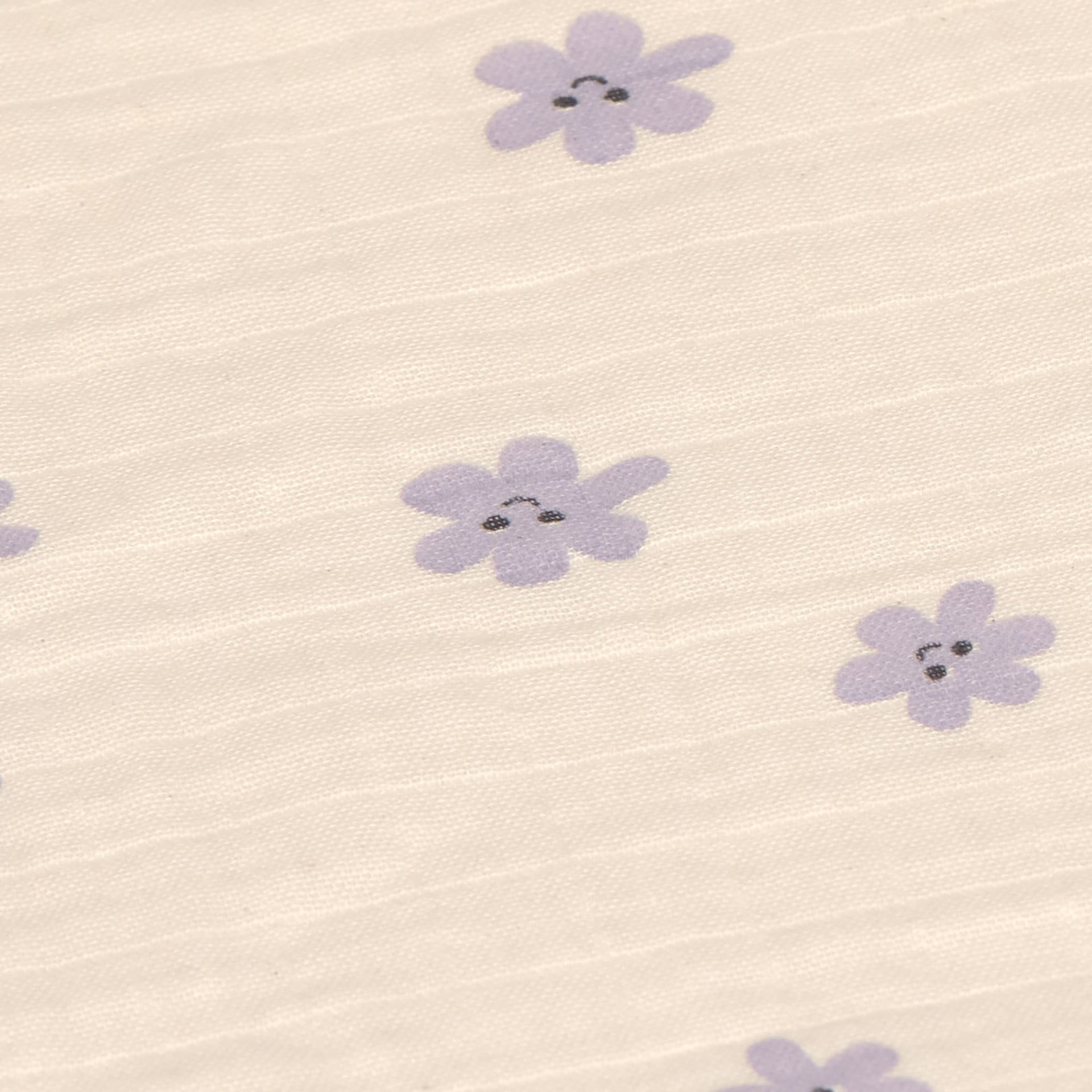 Bild 4 Swaddle & Burp Blanket M 3 pcs Tiny Team pastel  lilac, 60 x 60 cm (organic in conversion), Applikation, Muster, Dekoration für Zuhause, Leinen