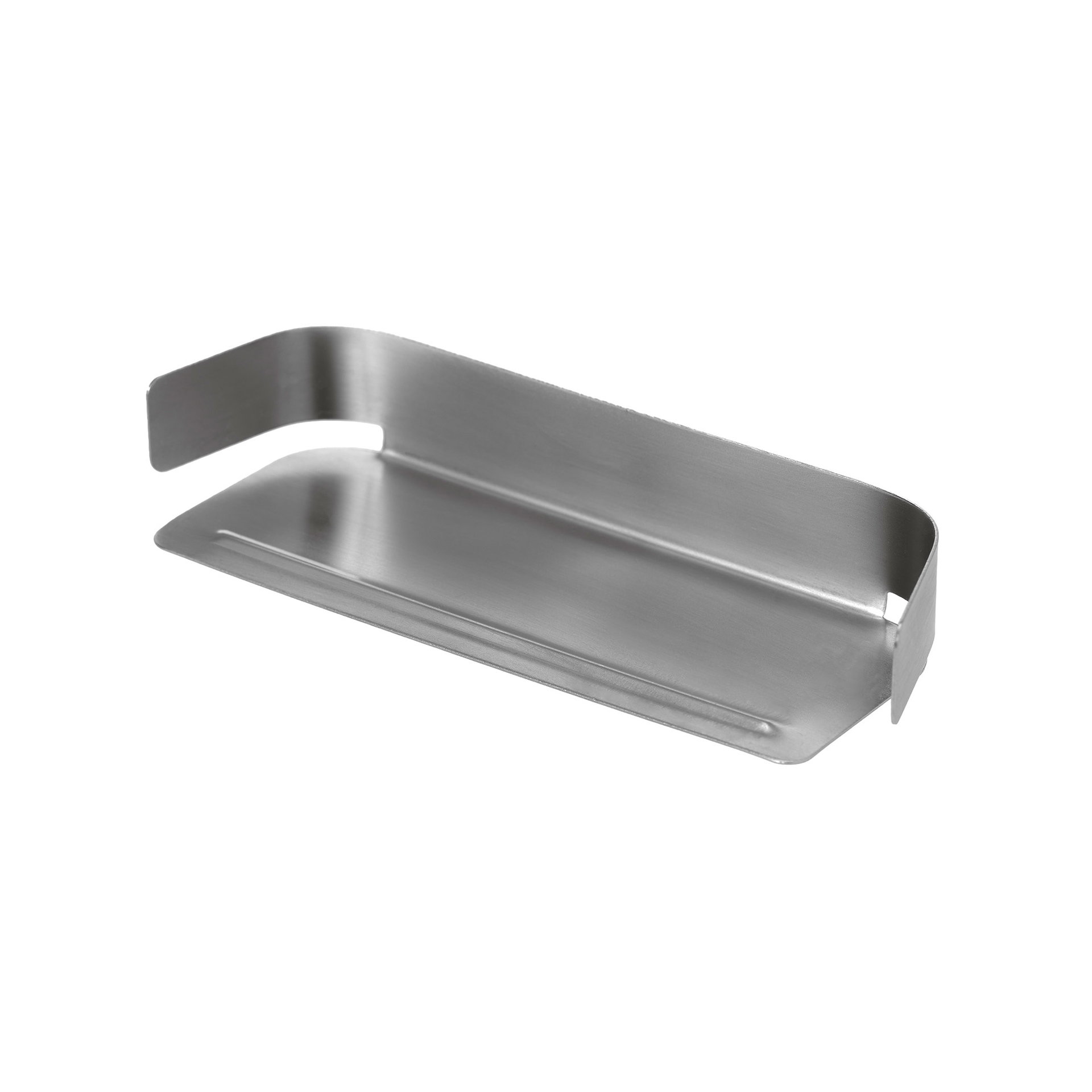 Edelstahlablage, Wandmontage, Silberfarben, Metall, Seitenteile