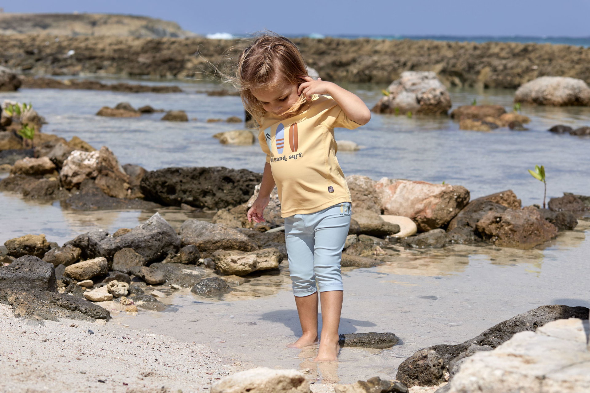 Bild 6 UV Shirt Kinder Kurzarm - Surfbrett, Gelb
