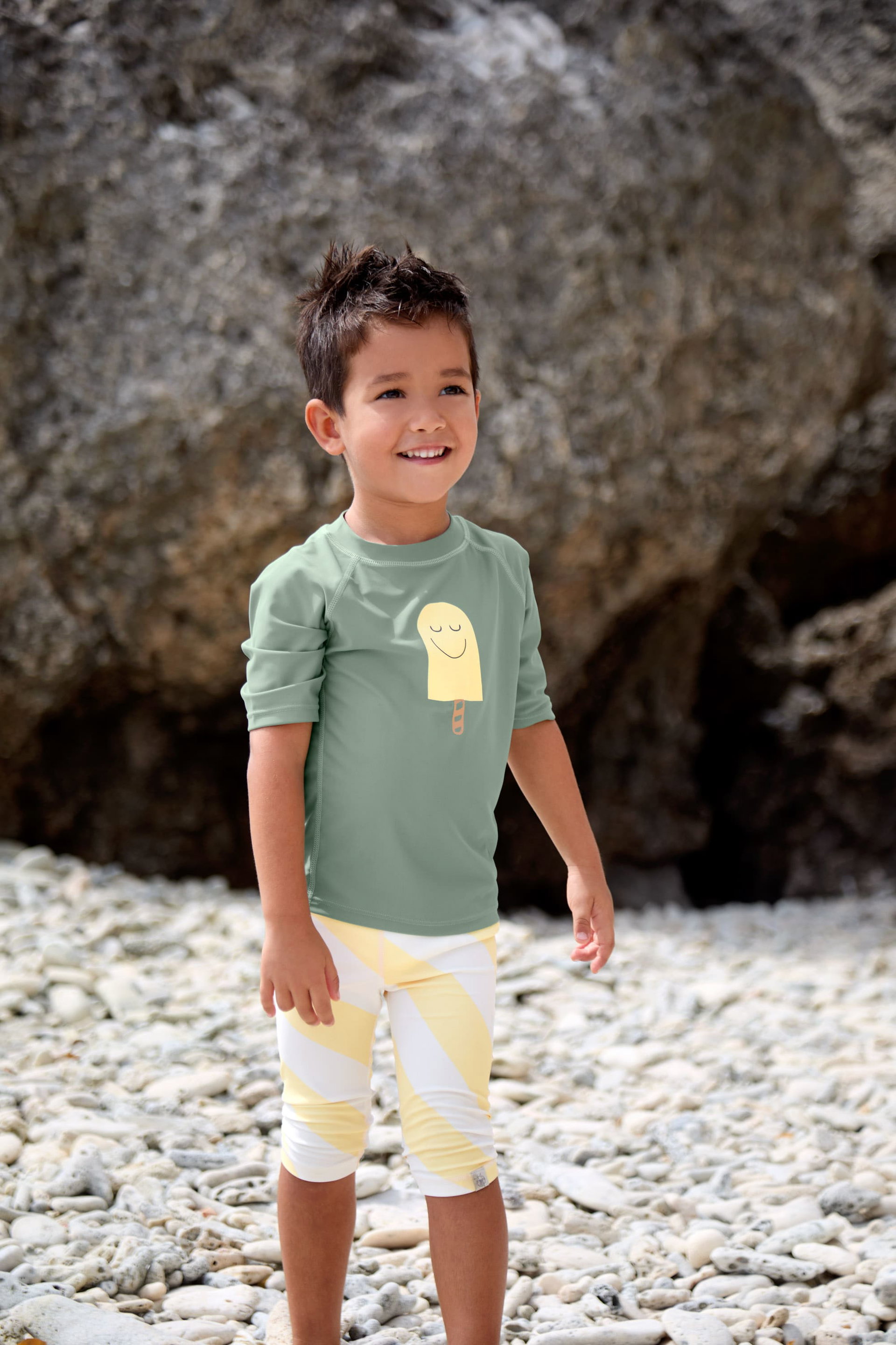Kurze Hose, Rock, T-shirt, Portrait, Ärmel