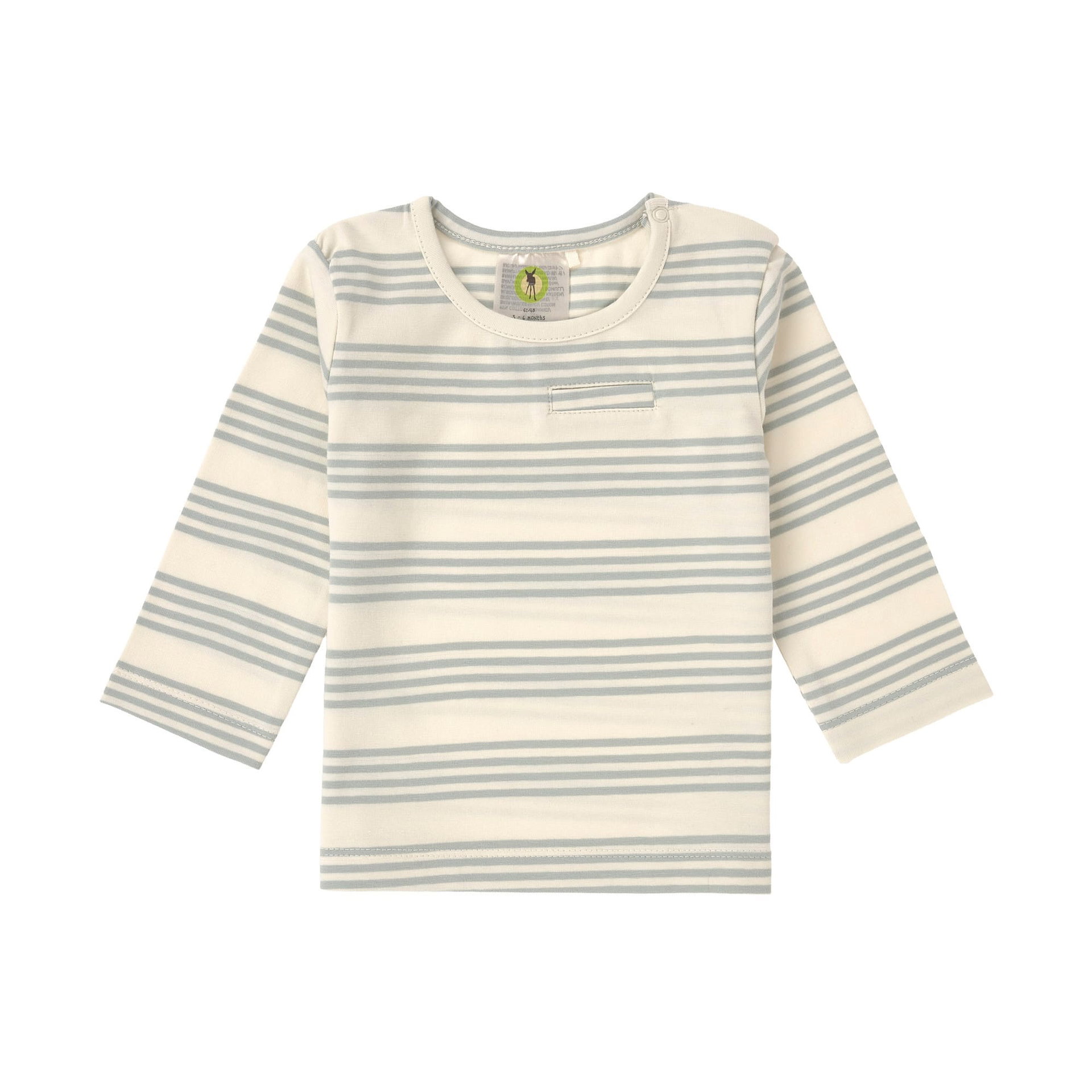 Bild 1 PreOrder 2026 - Long Sleeve Shirt GOTS Striped  granite green, Bekleidung, Langarm, Ärmel, T-shirt, Hemd, Langarm, Ärmel, T-shirt, Hemd, Pullover, T-shirt, Langarm, Ärmel, Hemd, Pullover