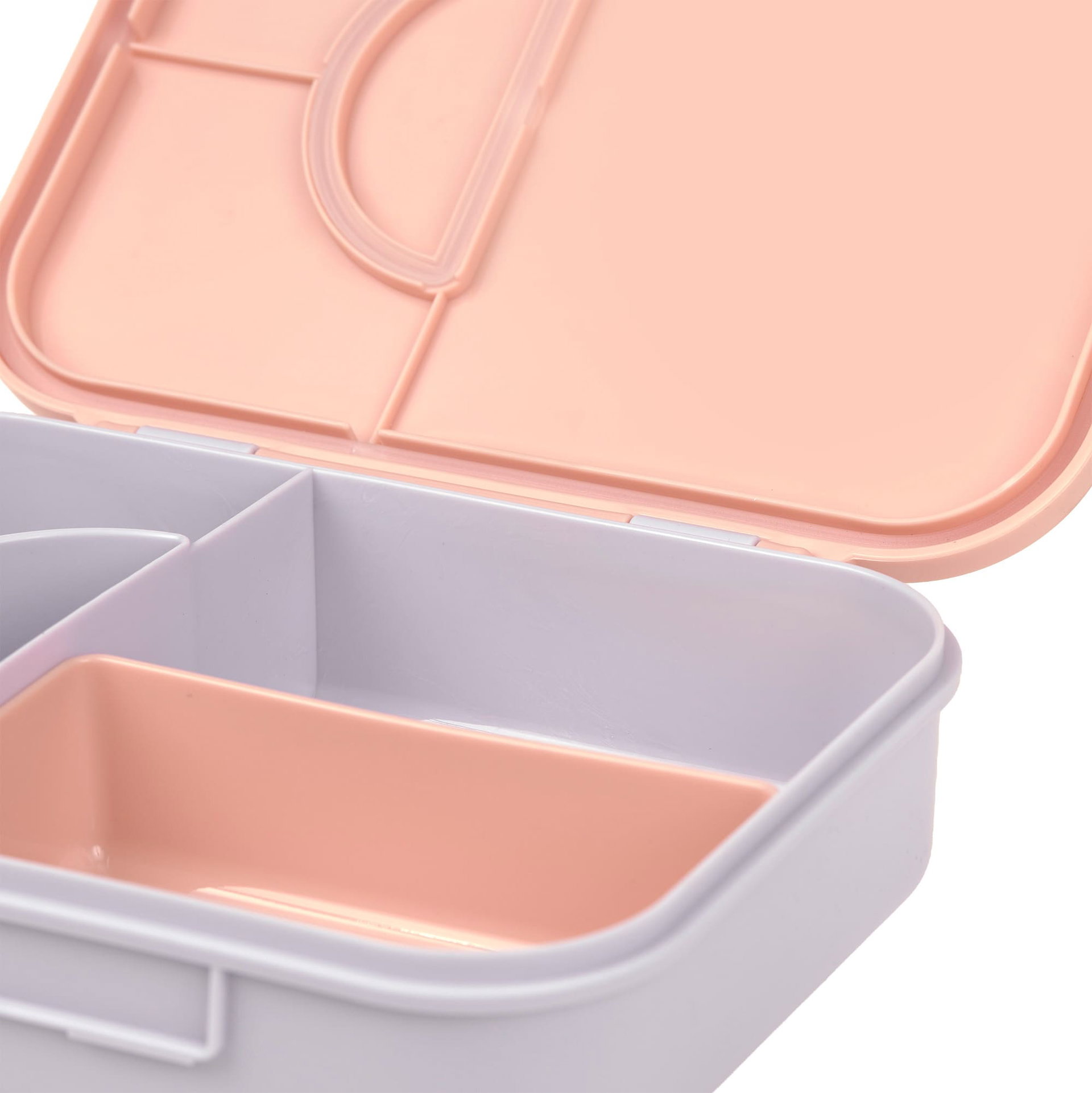 Lunchbox,  compartments,  Pastell,  pinke Deckel,  Kunststoff