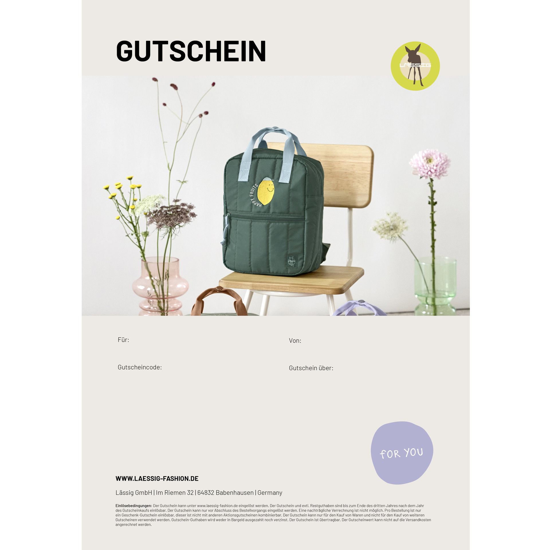 Geschenkgutscheine | Lässig